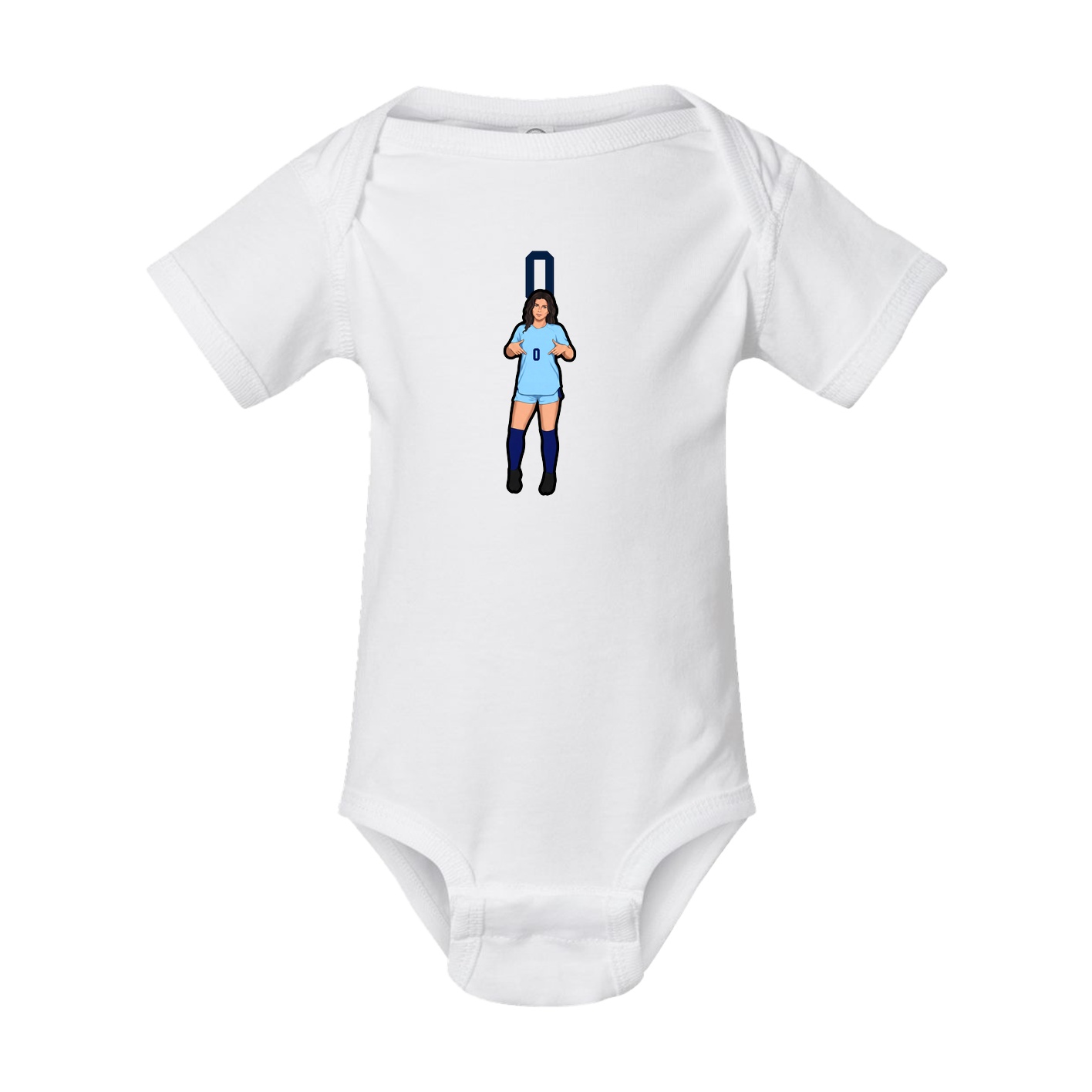 Baby Onesie — Number Top in White