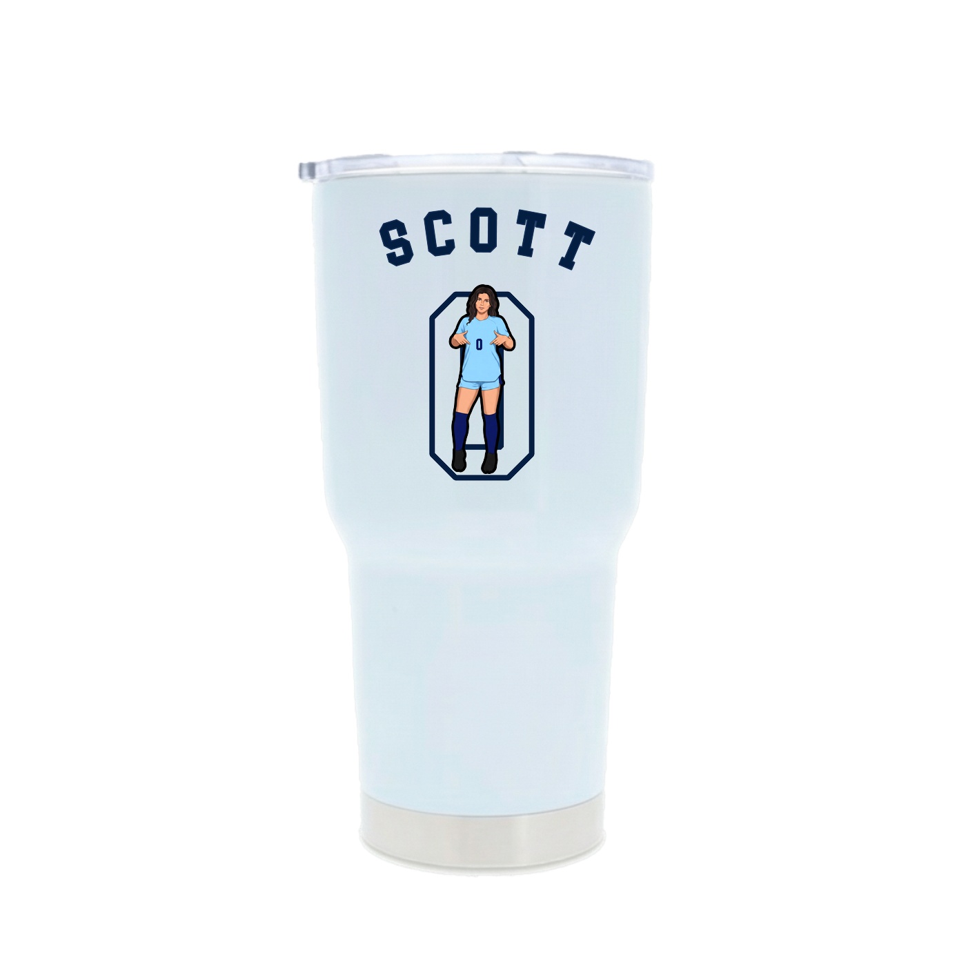 30oz Stainless Steel Tumbler — Shirsey Arch in White