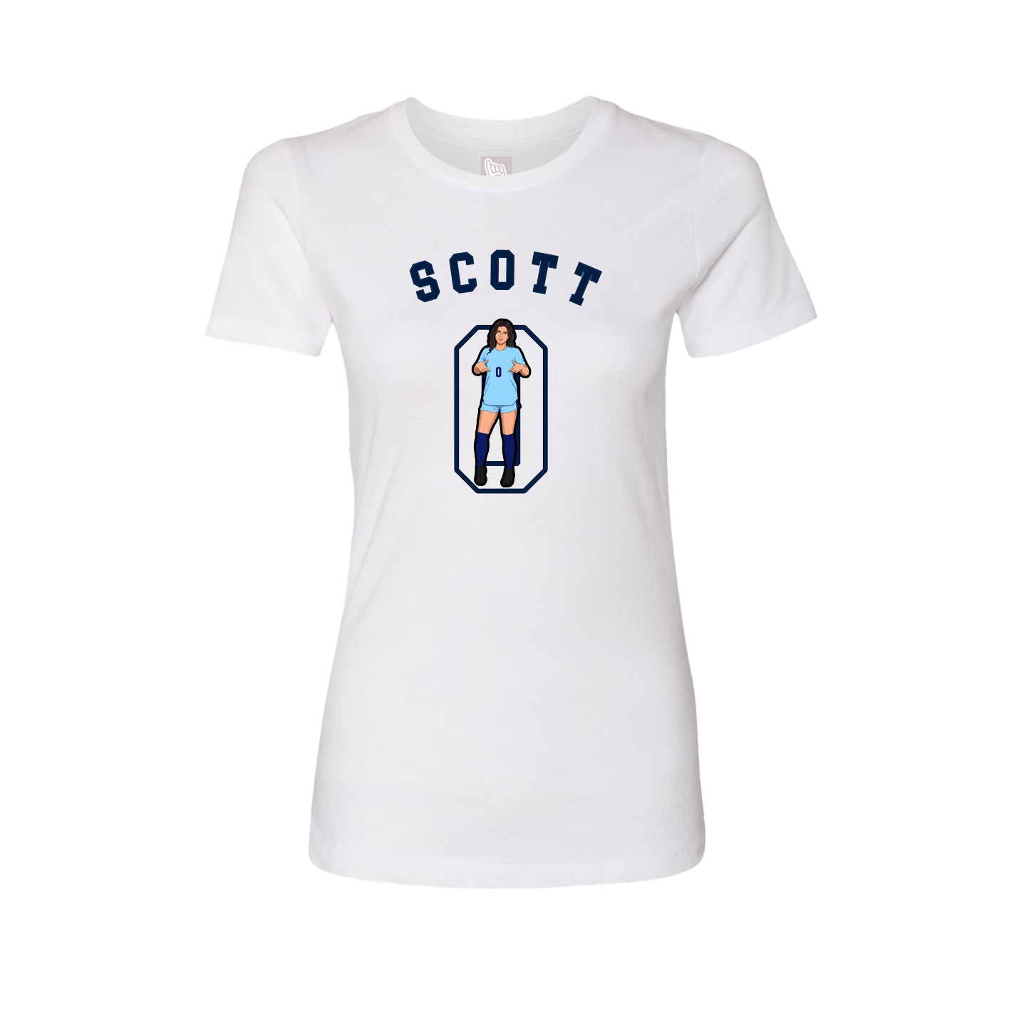 Fitted Women's Tee — Shirsey Arch in White