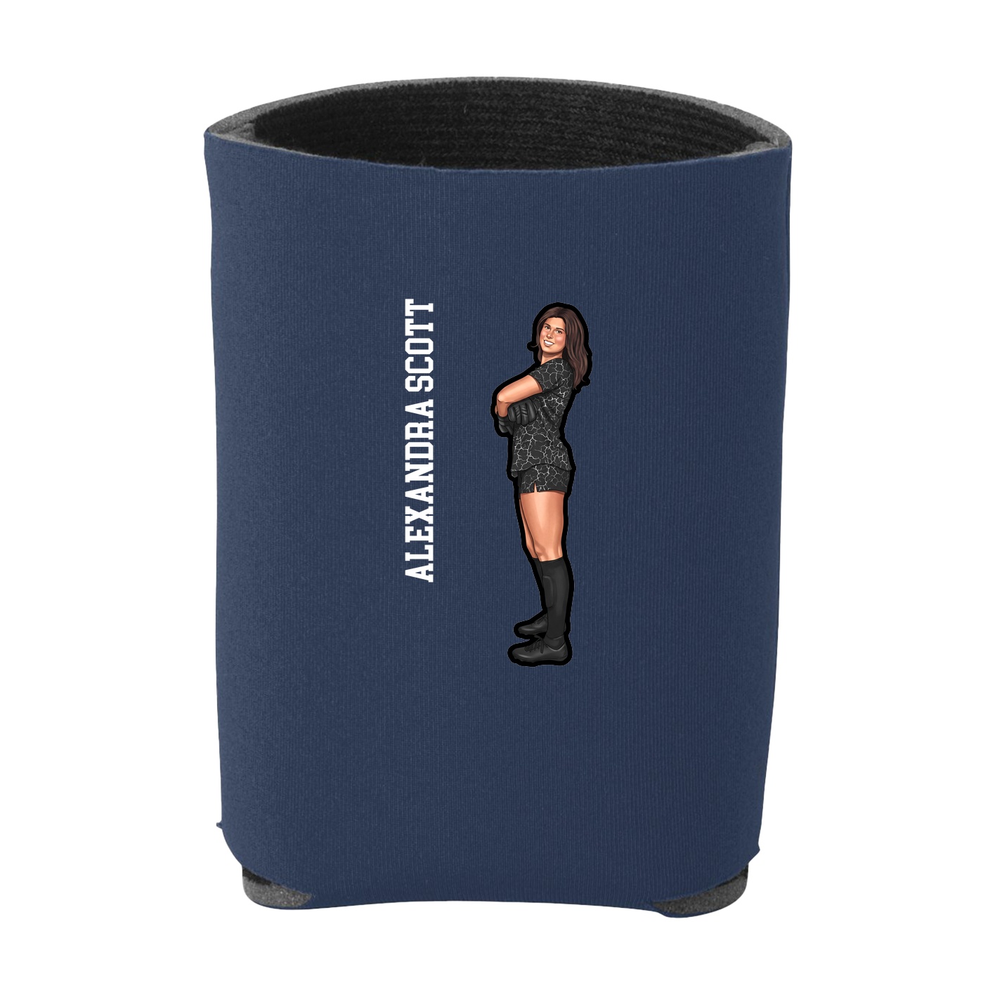 Can Holder — Name Vertical in Navy