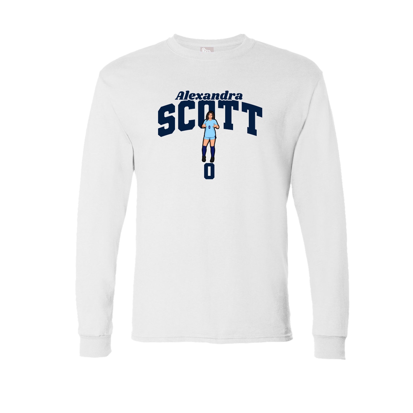 Long Sleeve Tee — Signature Arch in White
