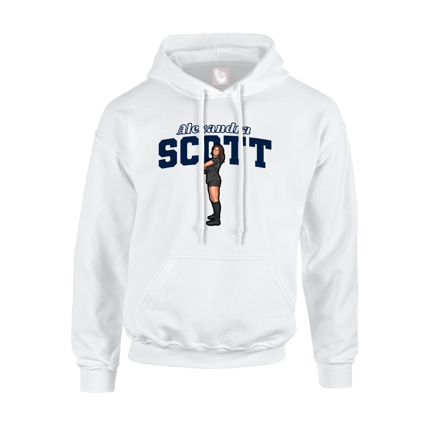 Hoodie — Name Arch in White