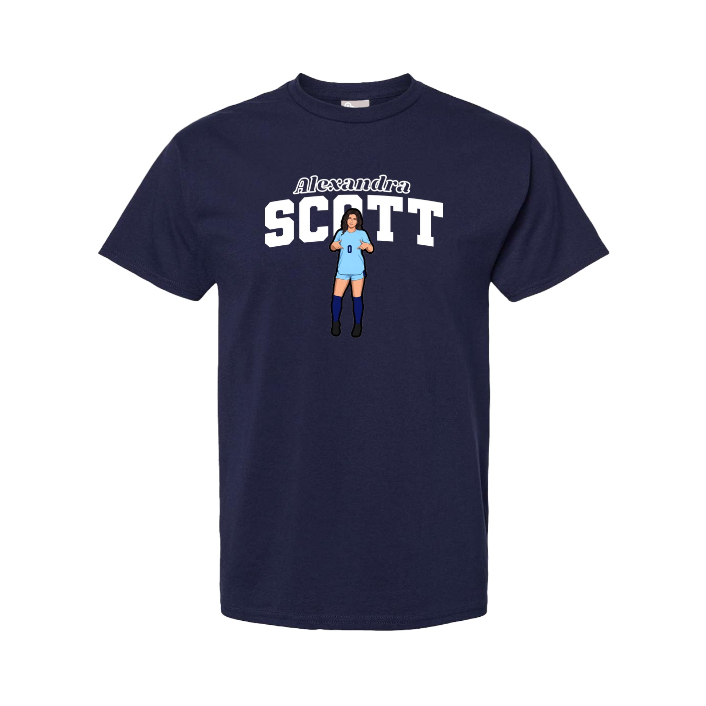 Youth Tee — Name Arch in Navy