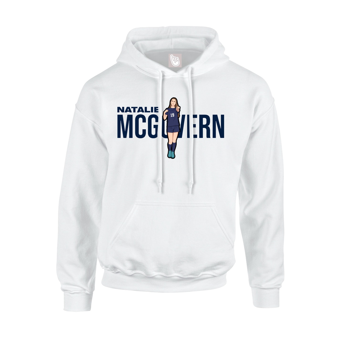 Youth Hoodie — Player Name in White