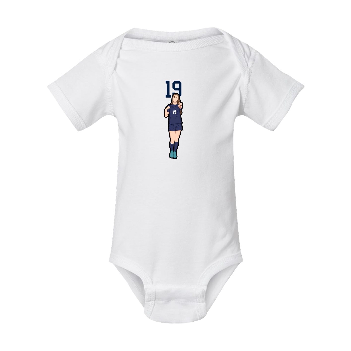 Baby Onesie — Number Top in White