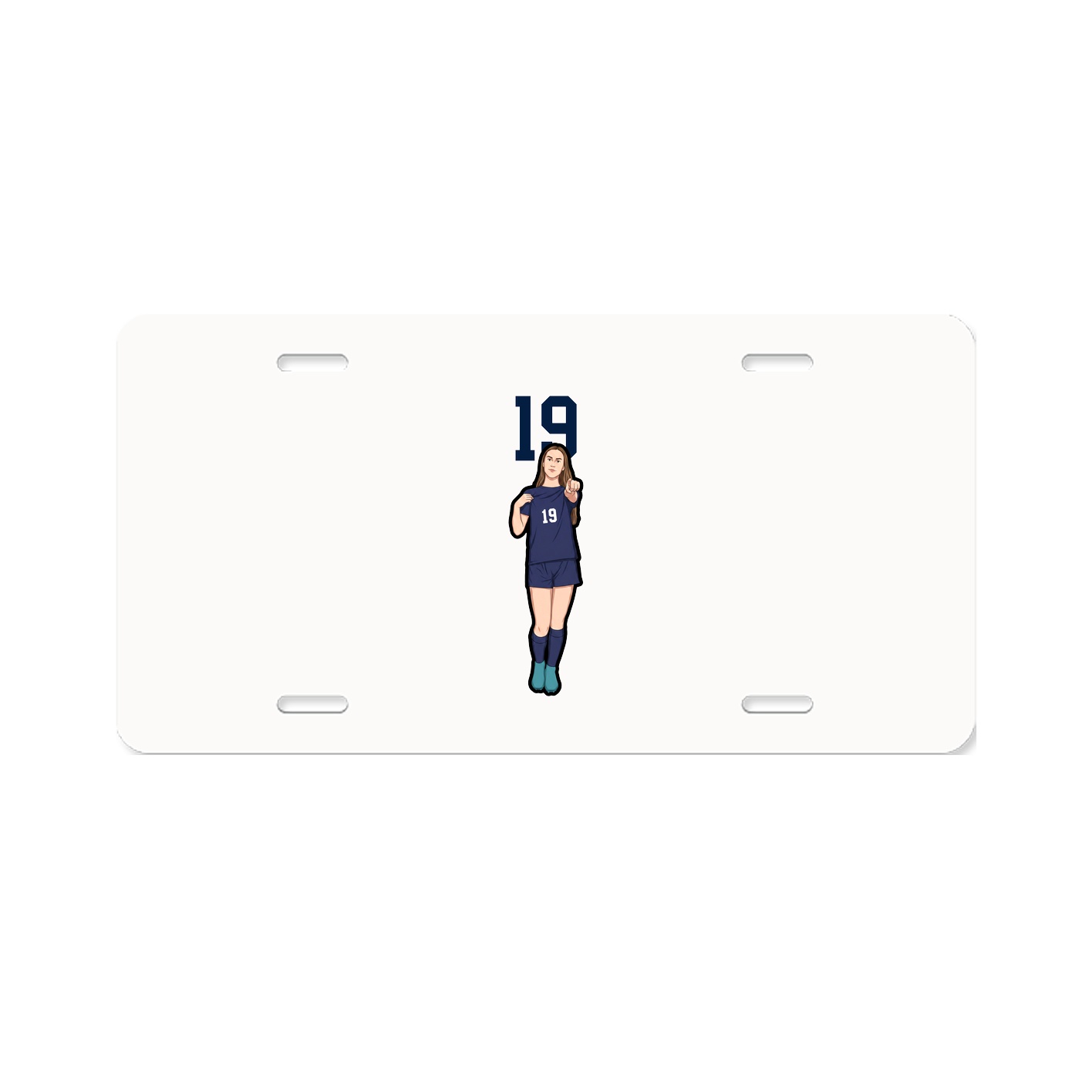 License Plate — Number Top in Classic