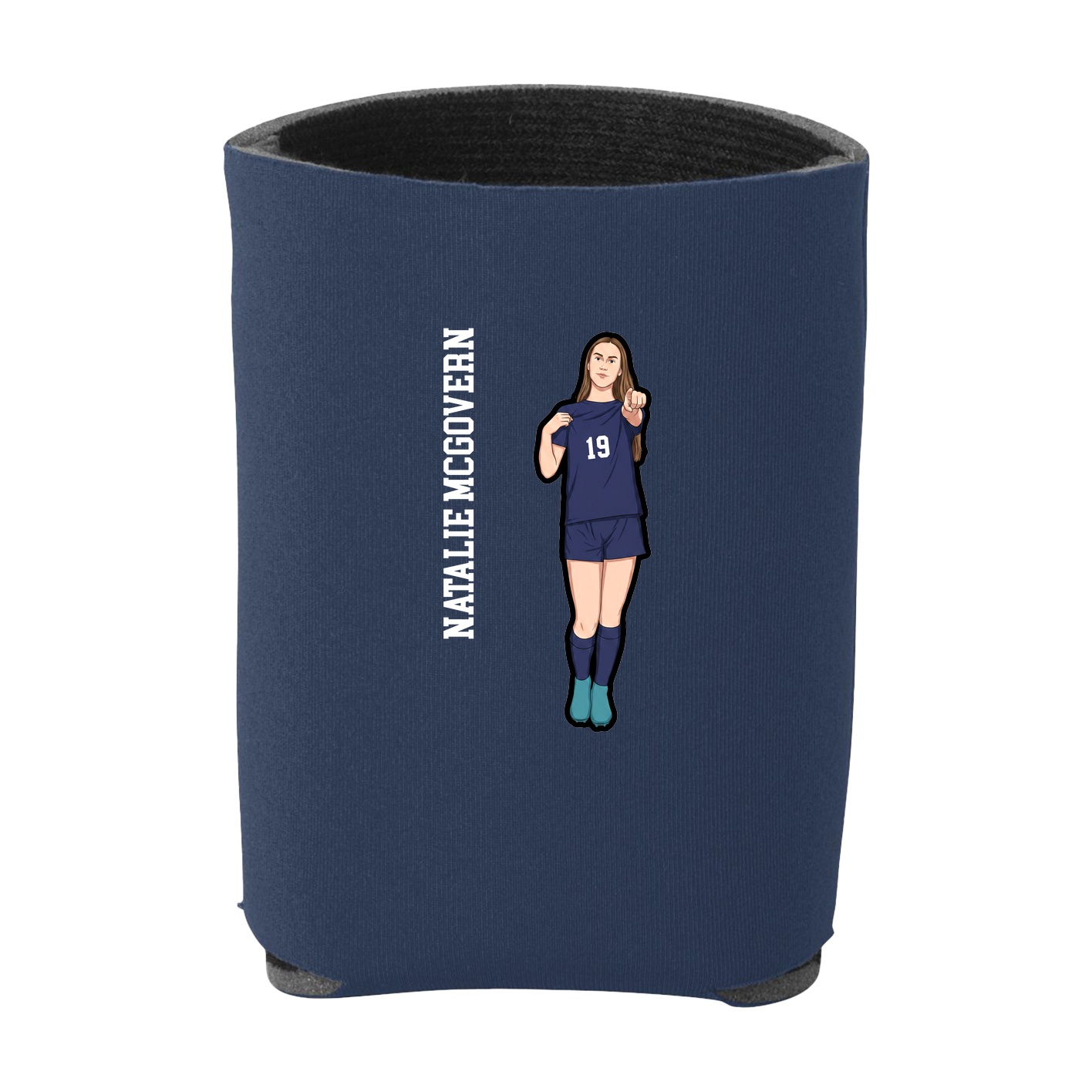 Can Holder — Name Vertical in Navy