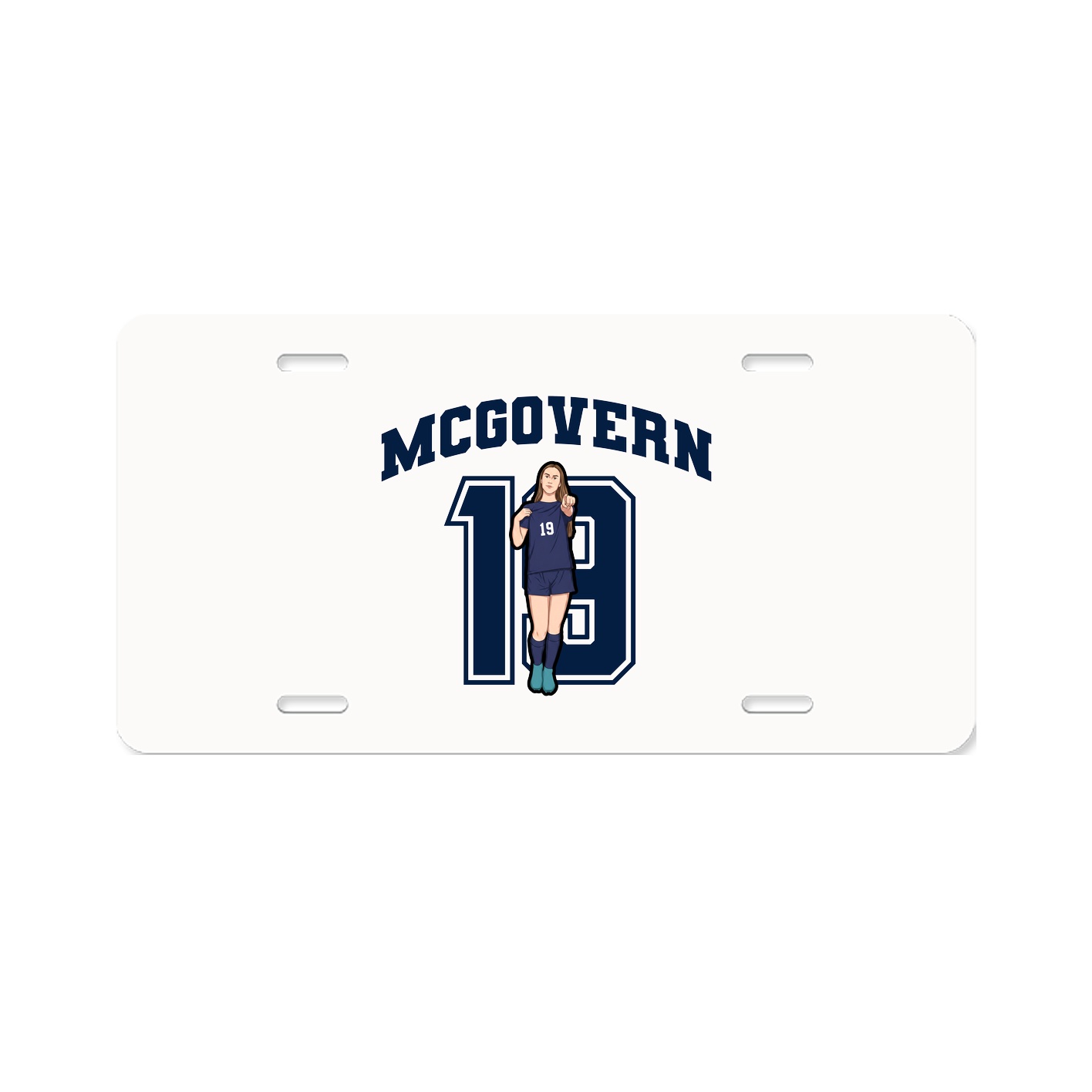 License Plate — Number in Classic