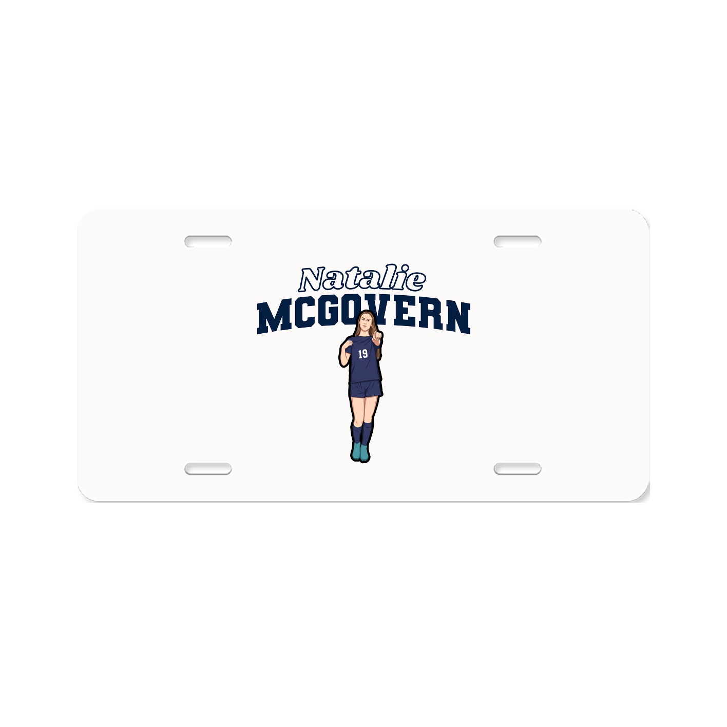 License Plate — Name Arch in Classic