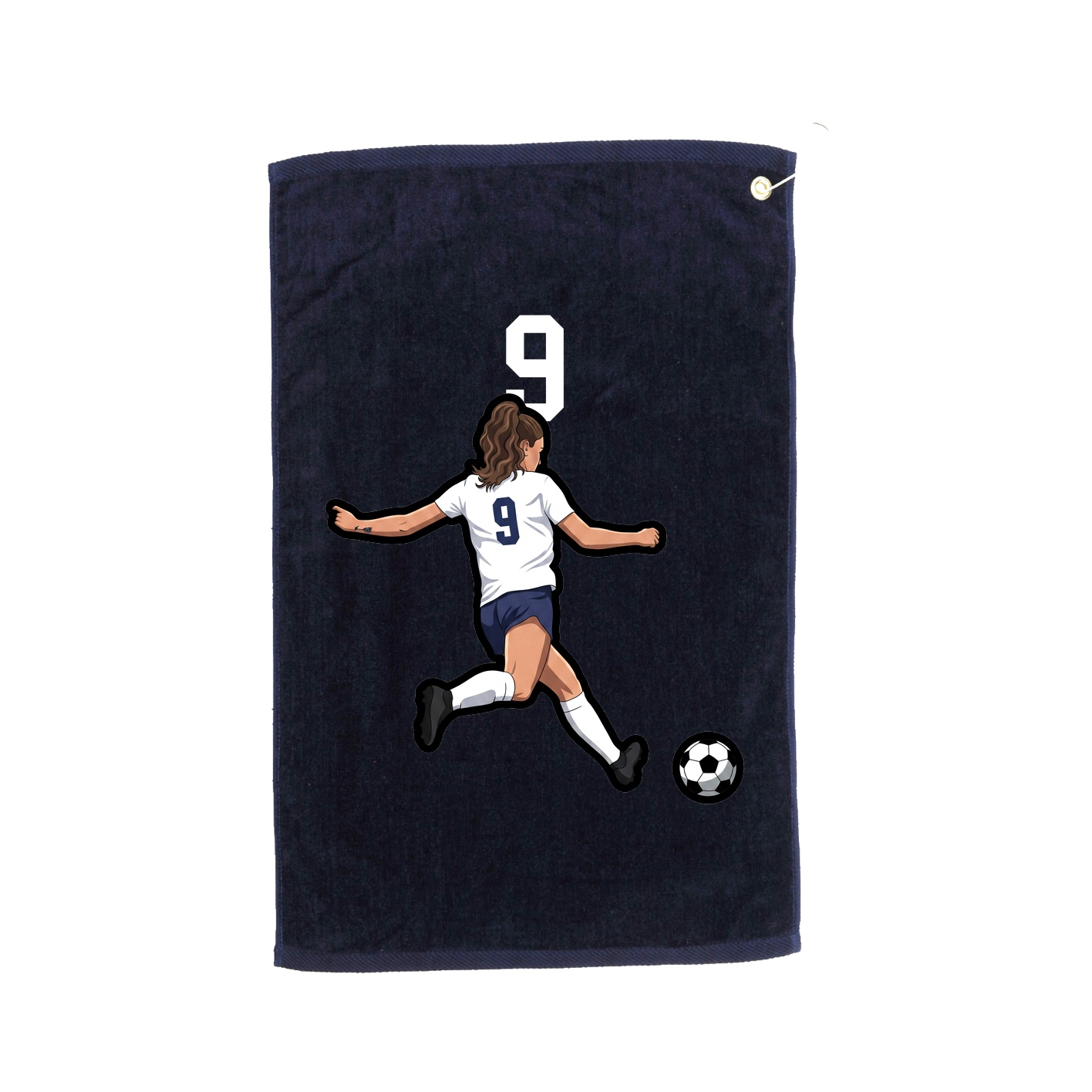 Golf Towel — Number Top in Navy