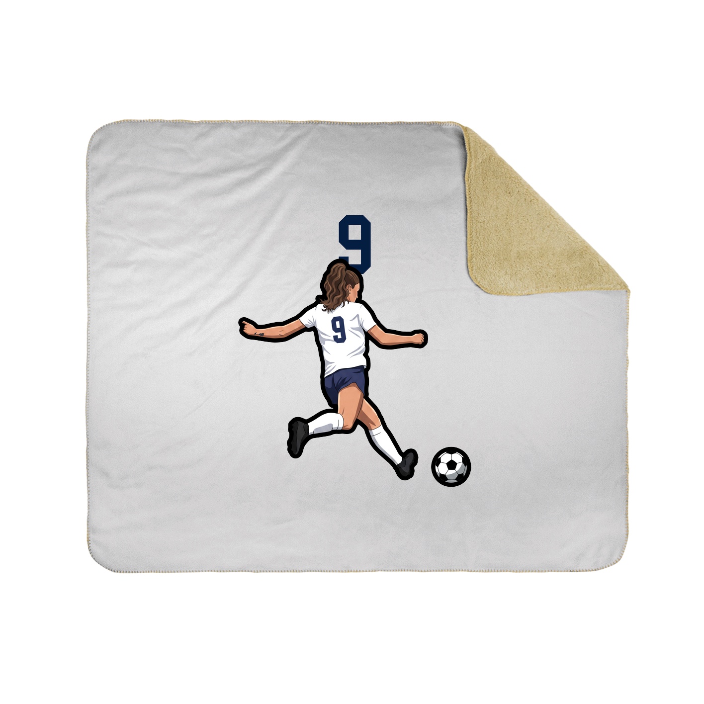 Throw Blanket — Number Top in White