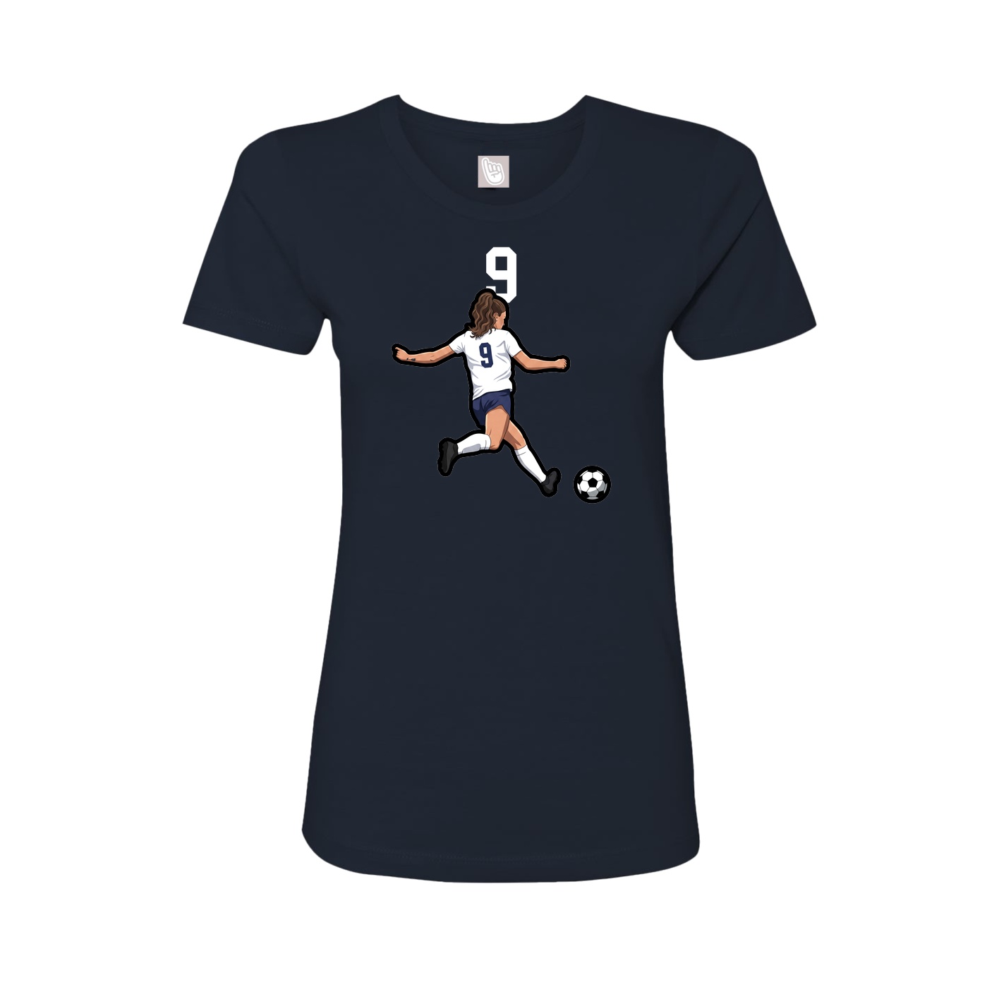 Womens Tee — Number Top in Navy