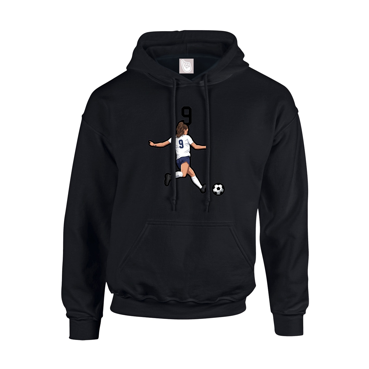 Youth Hoodie — Number Top in Black