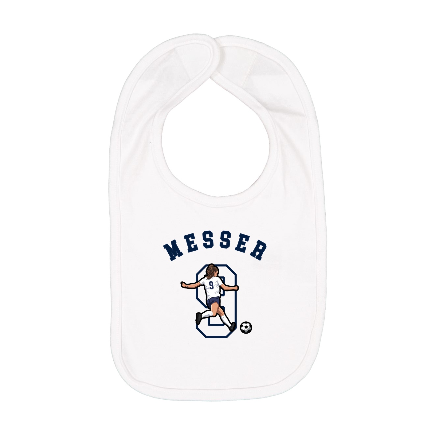 Infant Bib — Shirsey Arch in White