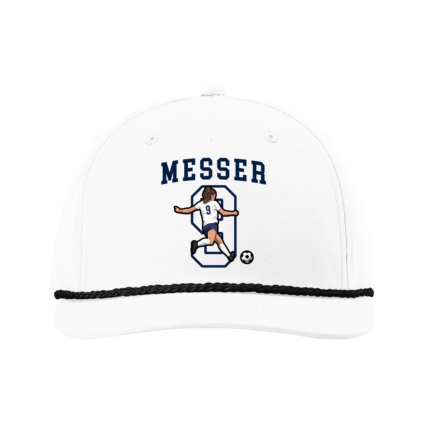 Five-Panel Classic Rope Cap — Shirsey in White