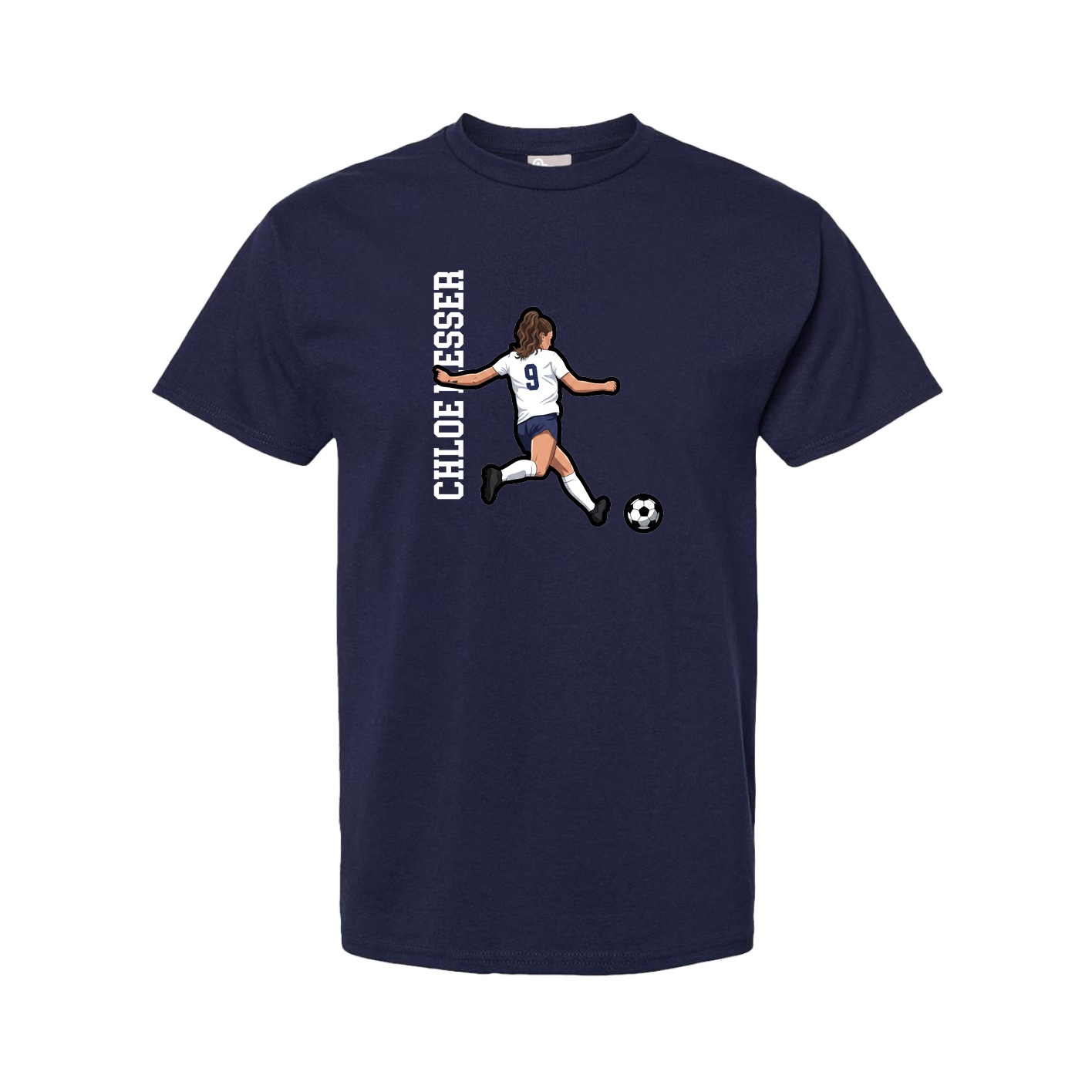 Youth Tee — Name Vertical in Navy