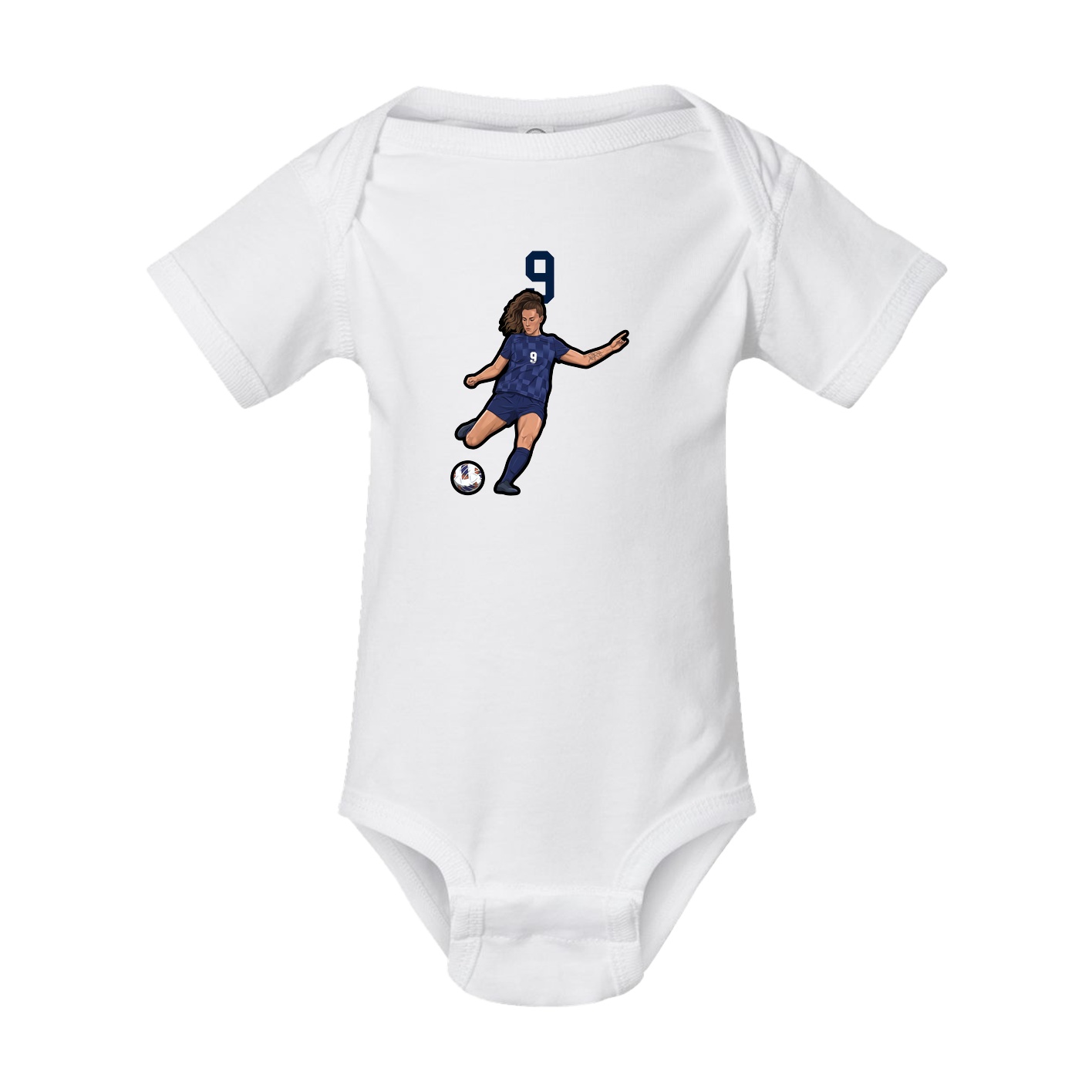 Baby Onesie — Number Top in White
