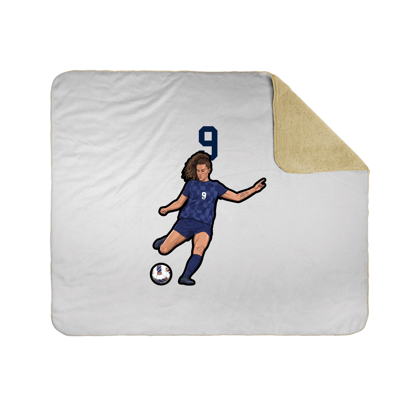 Throw Blanket — Number Top in White