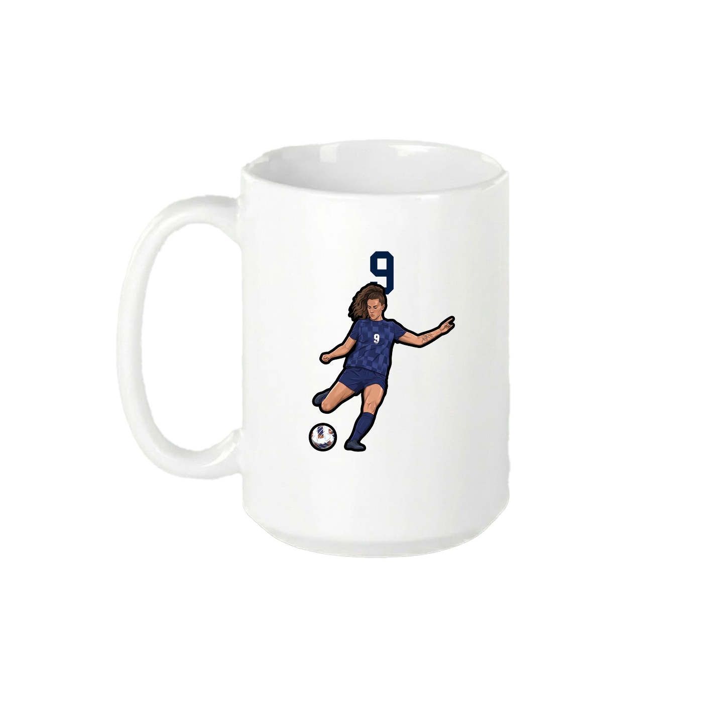 15oz Coffee Mug — Number Top in White