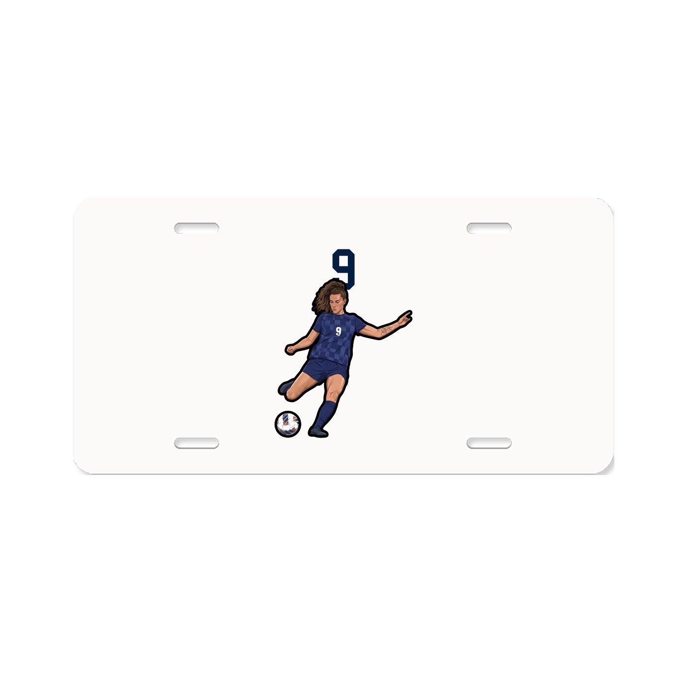 License Plate — Number Top in Classic