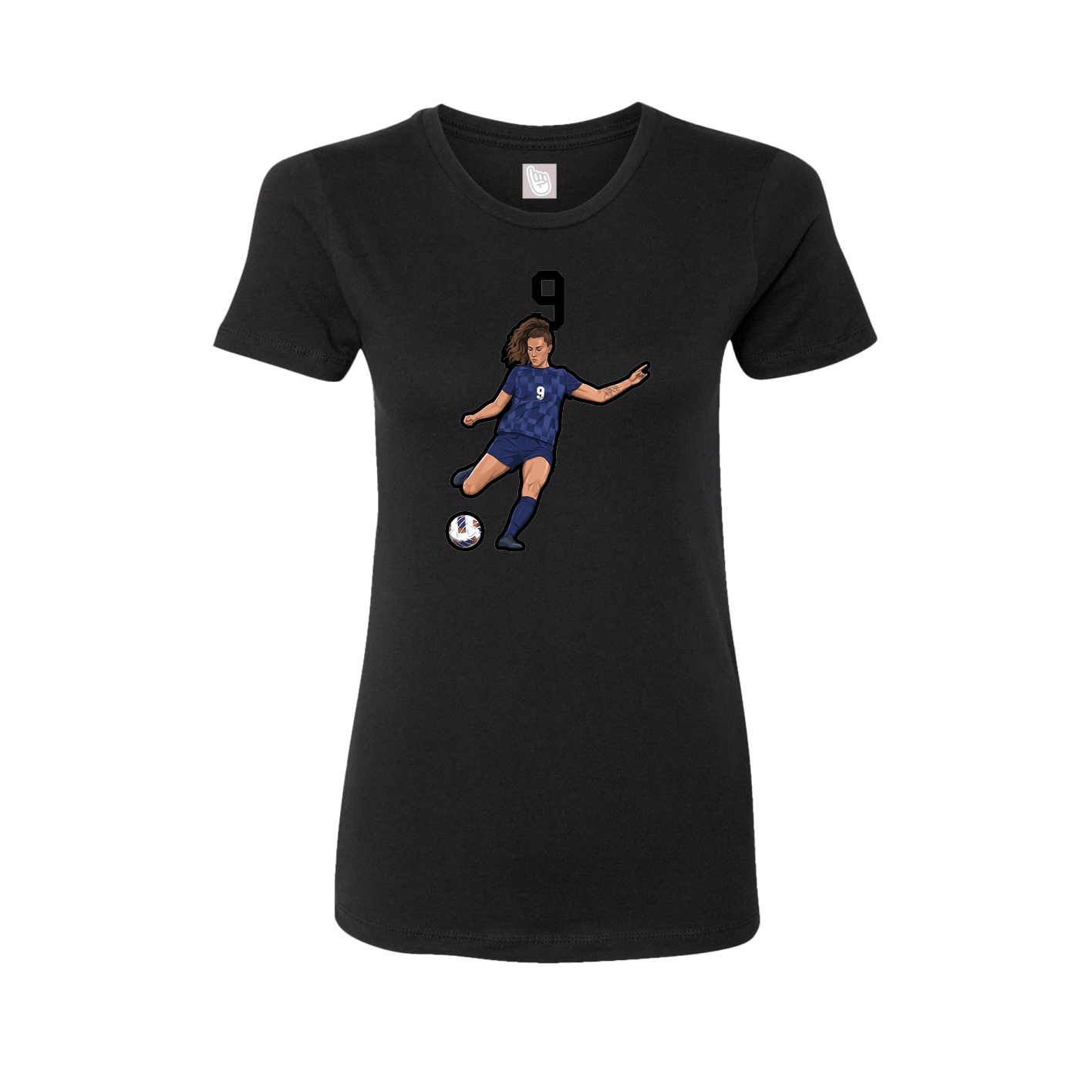 Womens Tee — Number Top in Black
