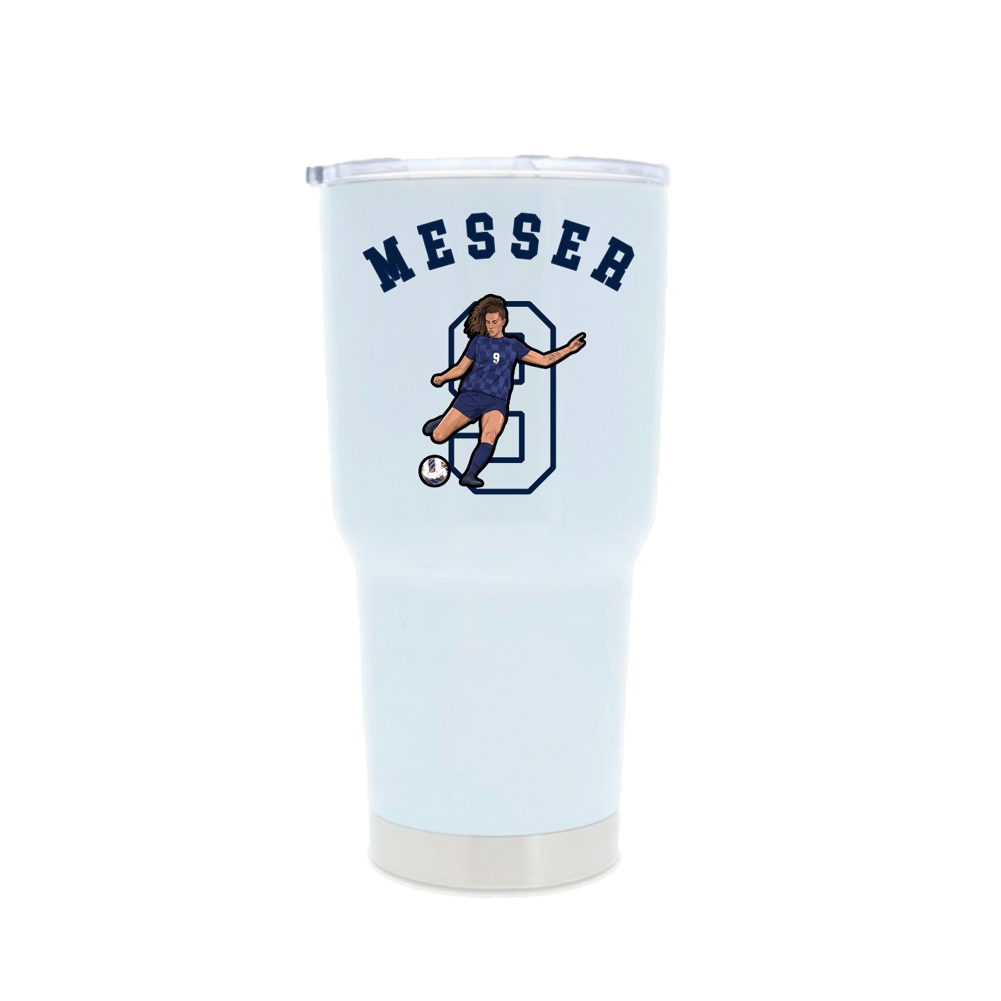 30oz Stainless Steel Tumbler — Shirsey Arch in White