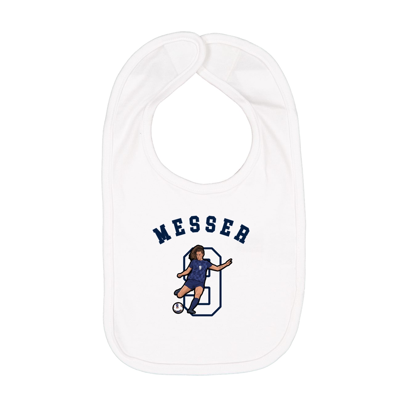 Infant Bib — Shirsey Arch in White