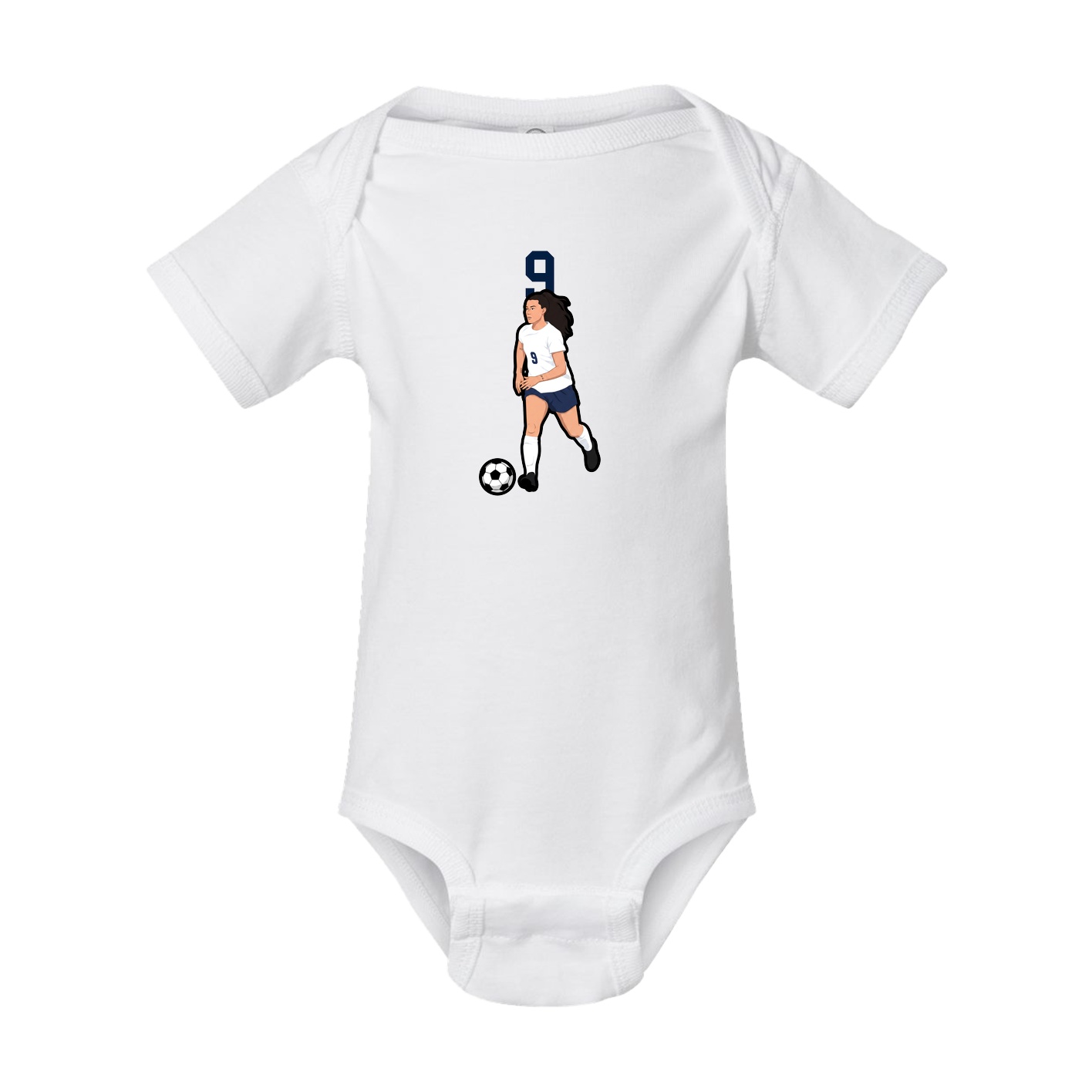 Baby Onesie — Number Top in White