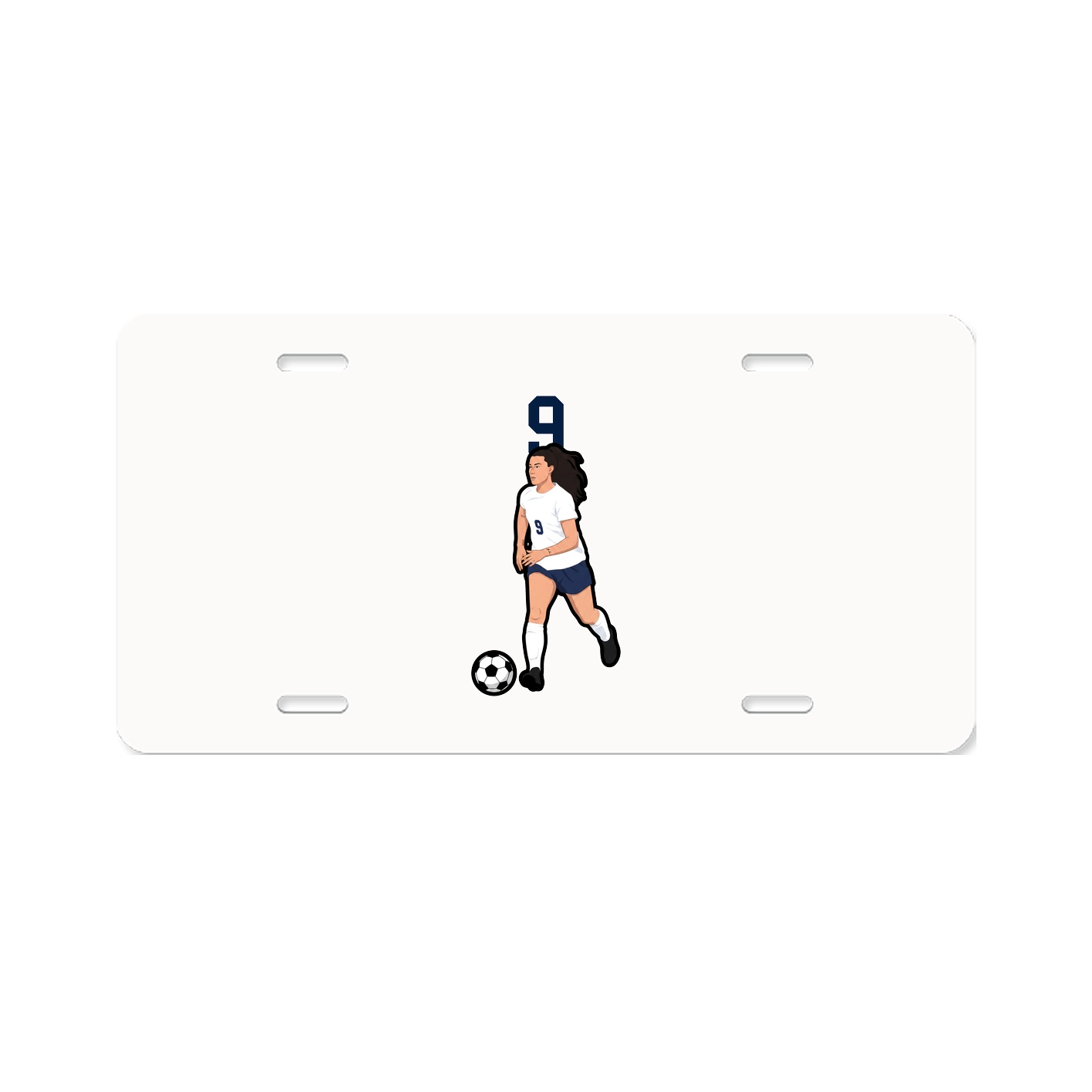 License Plate — Number Top in Classic
