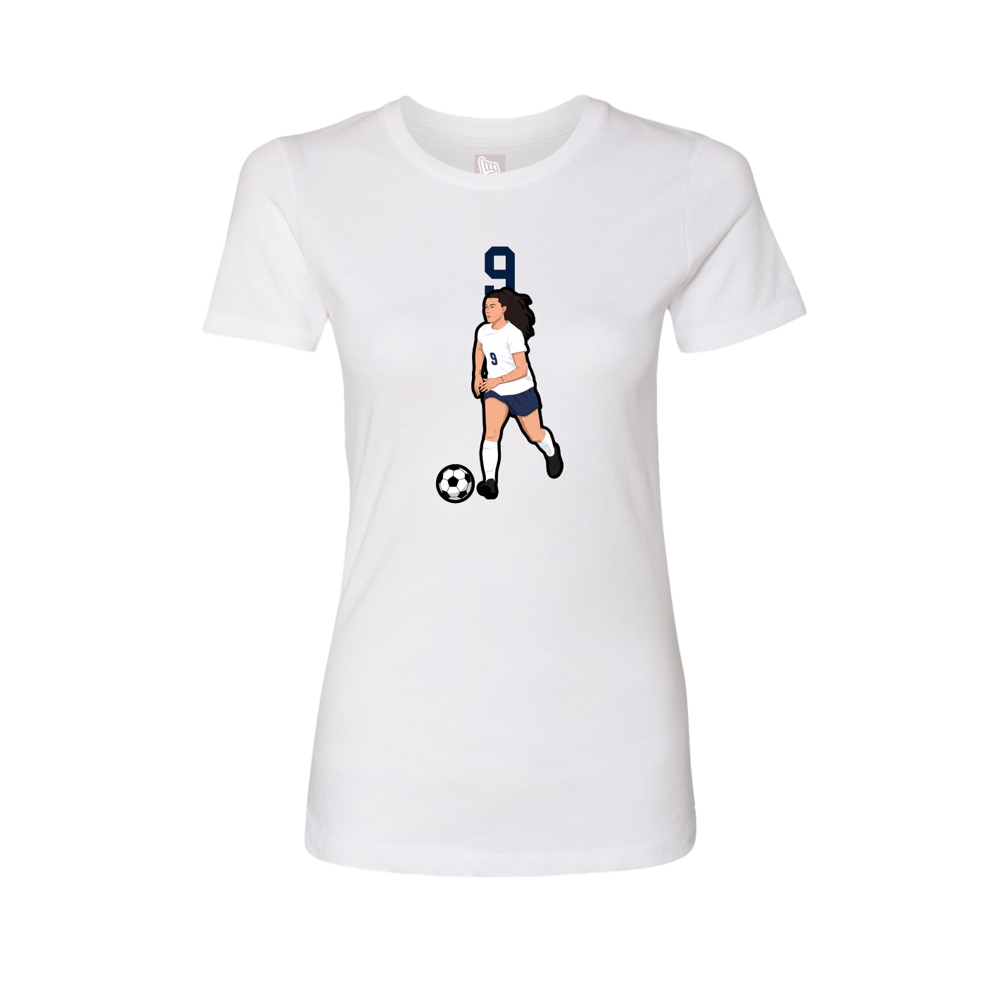 Womens Tee — Number Top in White