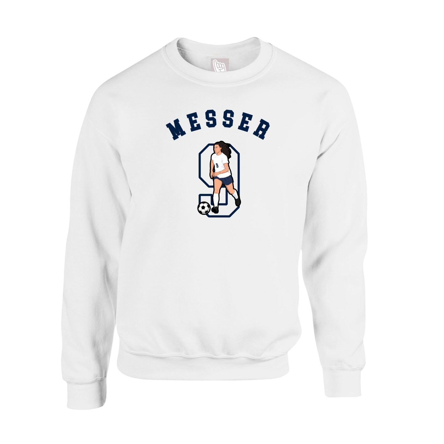 Fleece Crew — Shirsey Arch in White