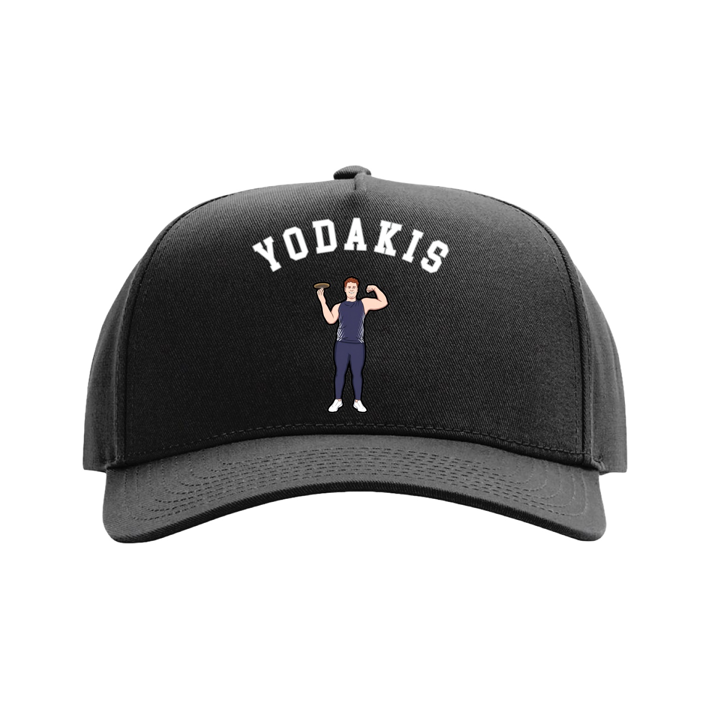 Full Fabric Five-Panel Champ Cap — Shirsey Arch in Black