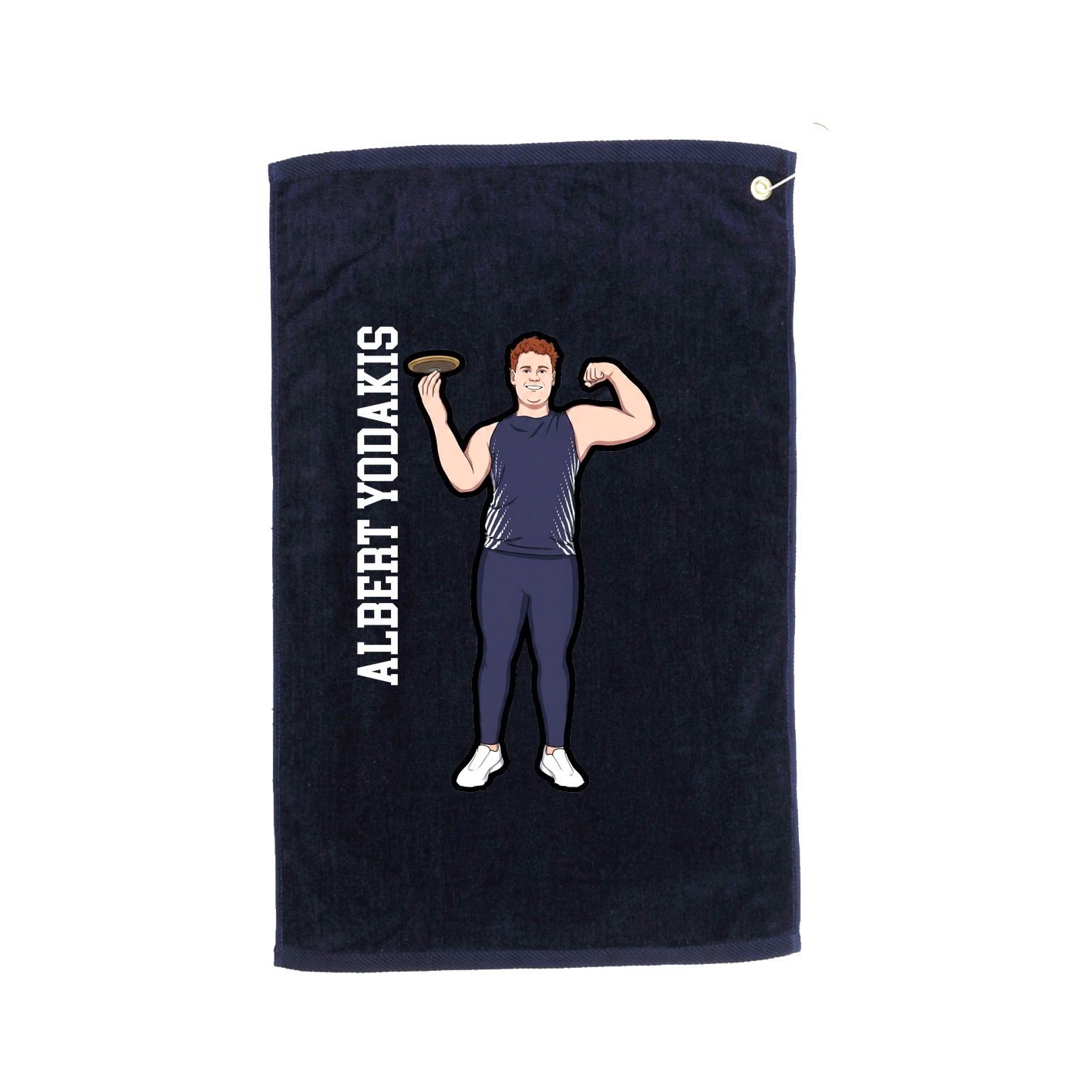 Golf Towel — Name Vertical in Navy