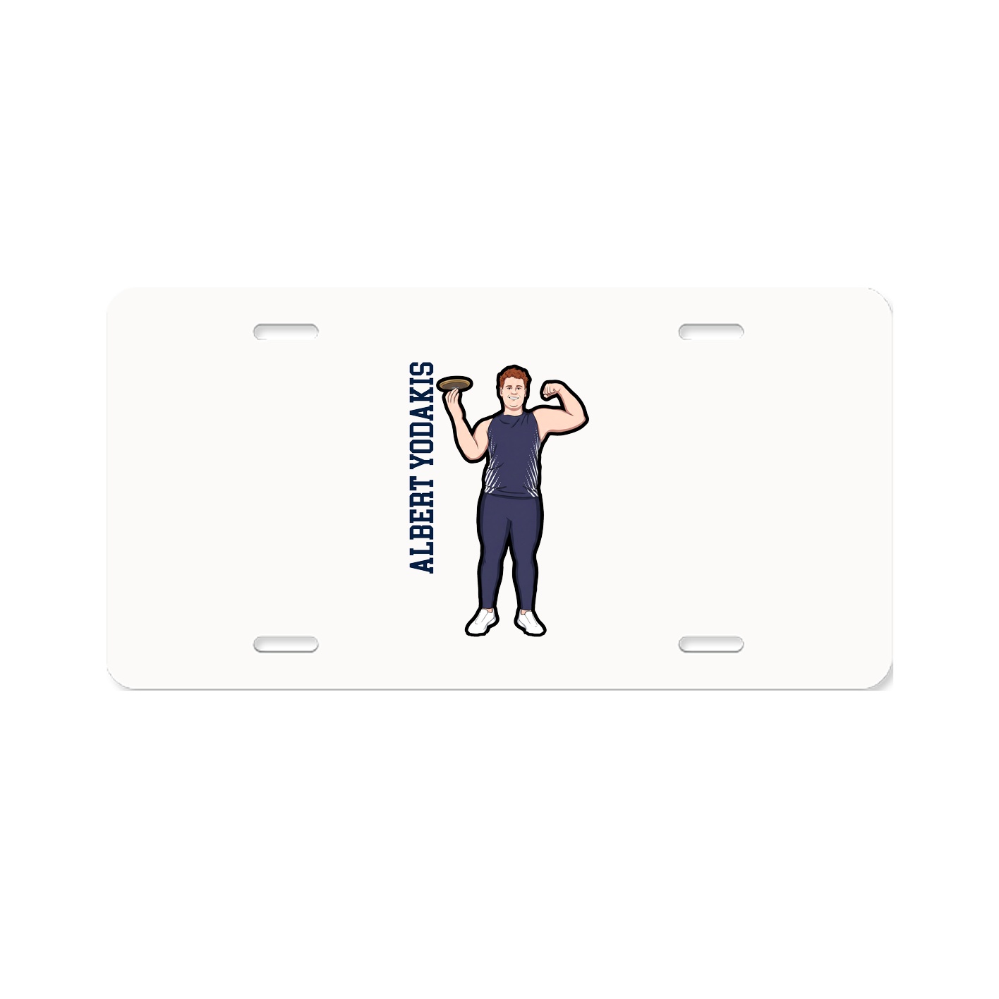 License Plate — Name Vertical in Classic