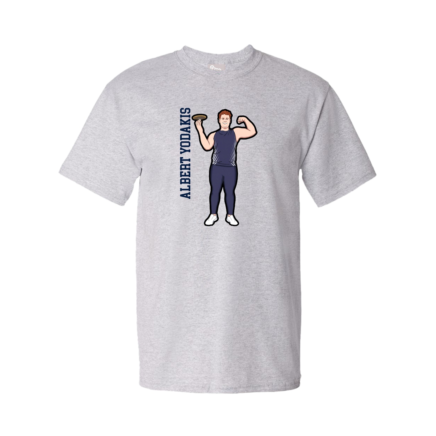 Tee — Name Vertical in Grey