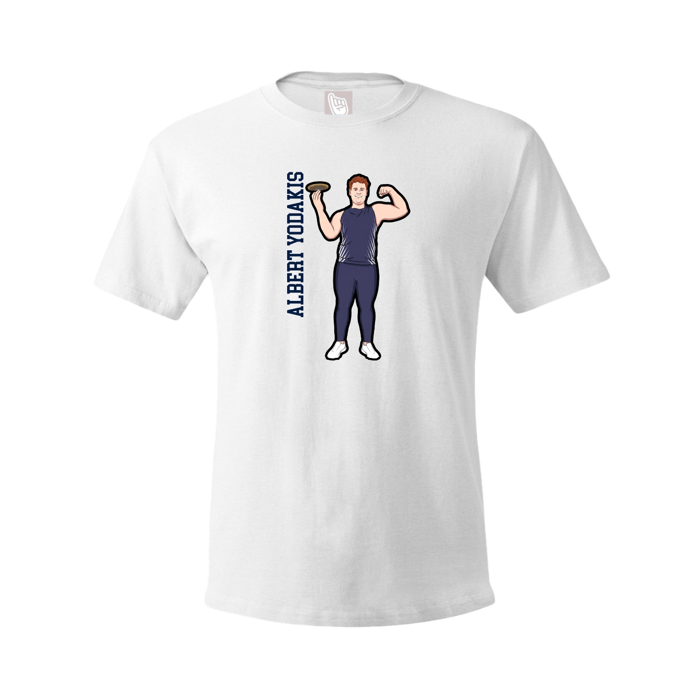 Youth Tee — Name Vertical in White