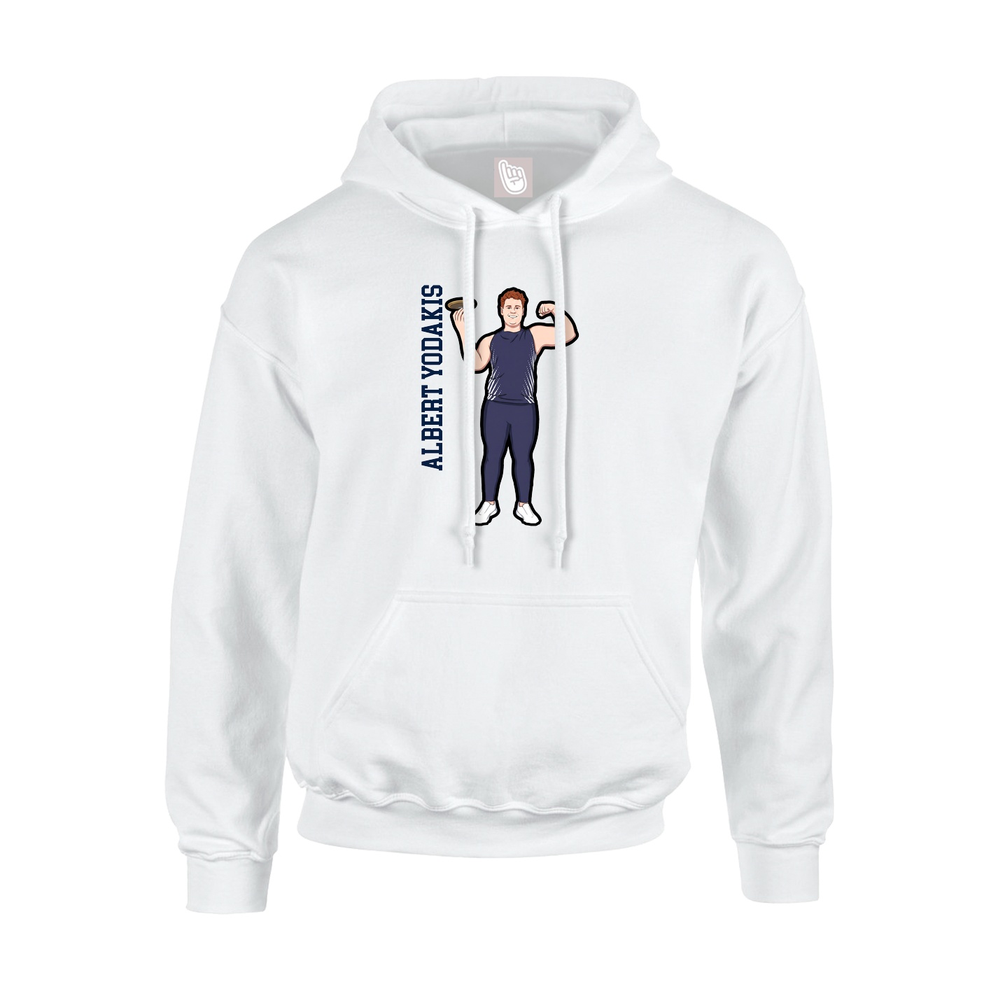 Hoodie — Name Vertical in White