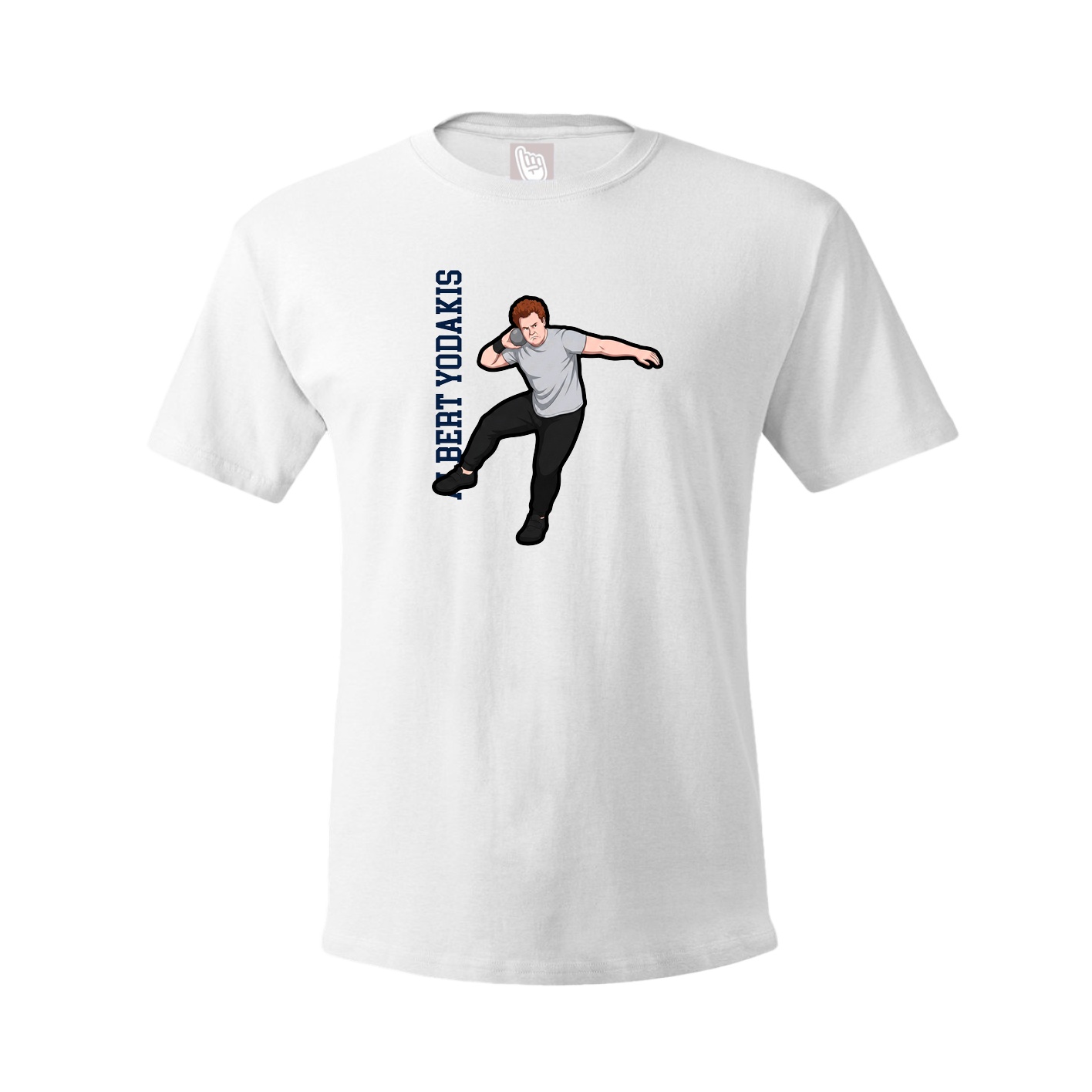 Youth Tee — Name Vertical in White