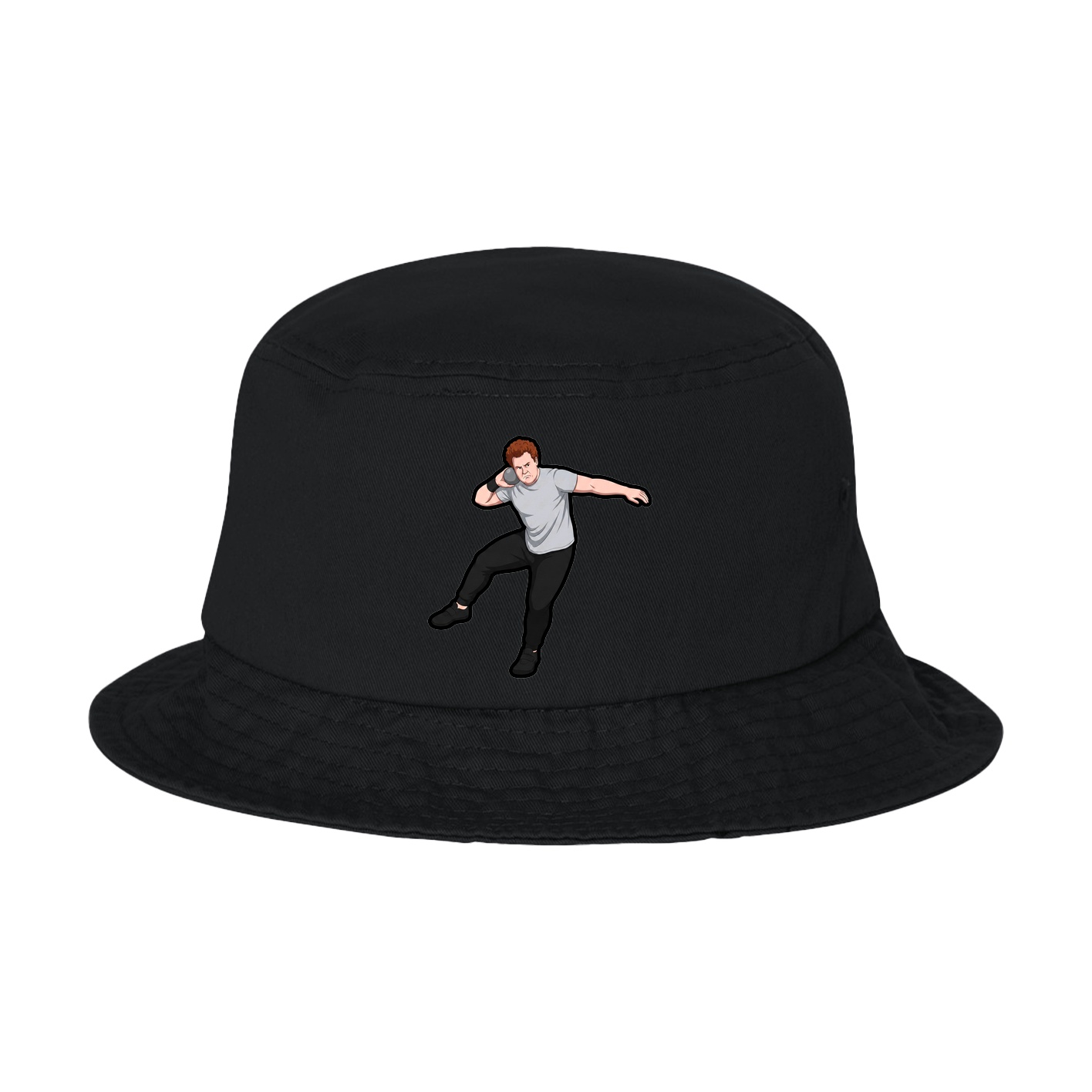 Bucket Cap — Name Vertical in Black