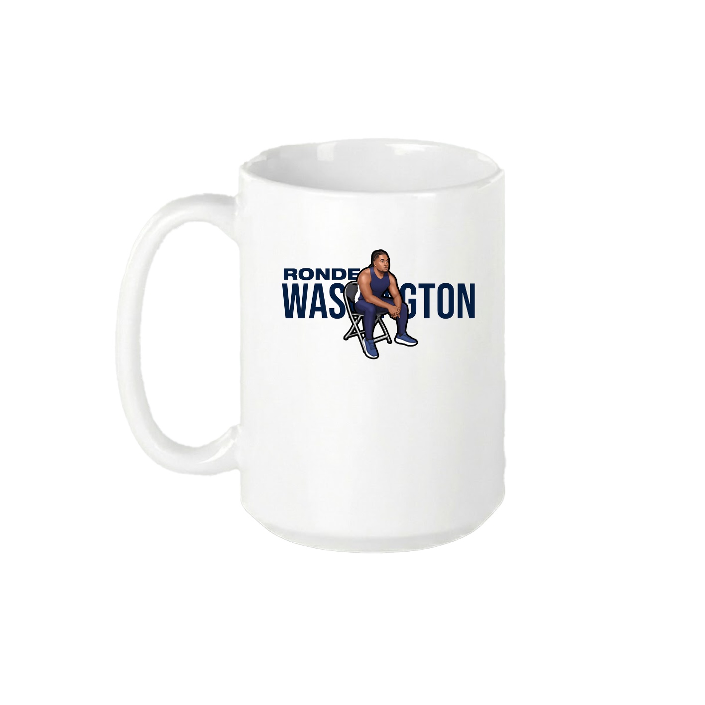 15oz Coffee Mug — Player Name in White