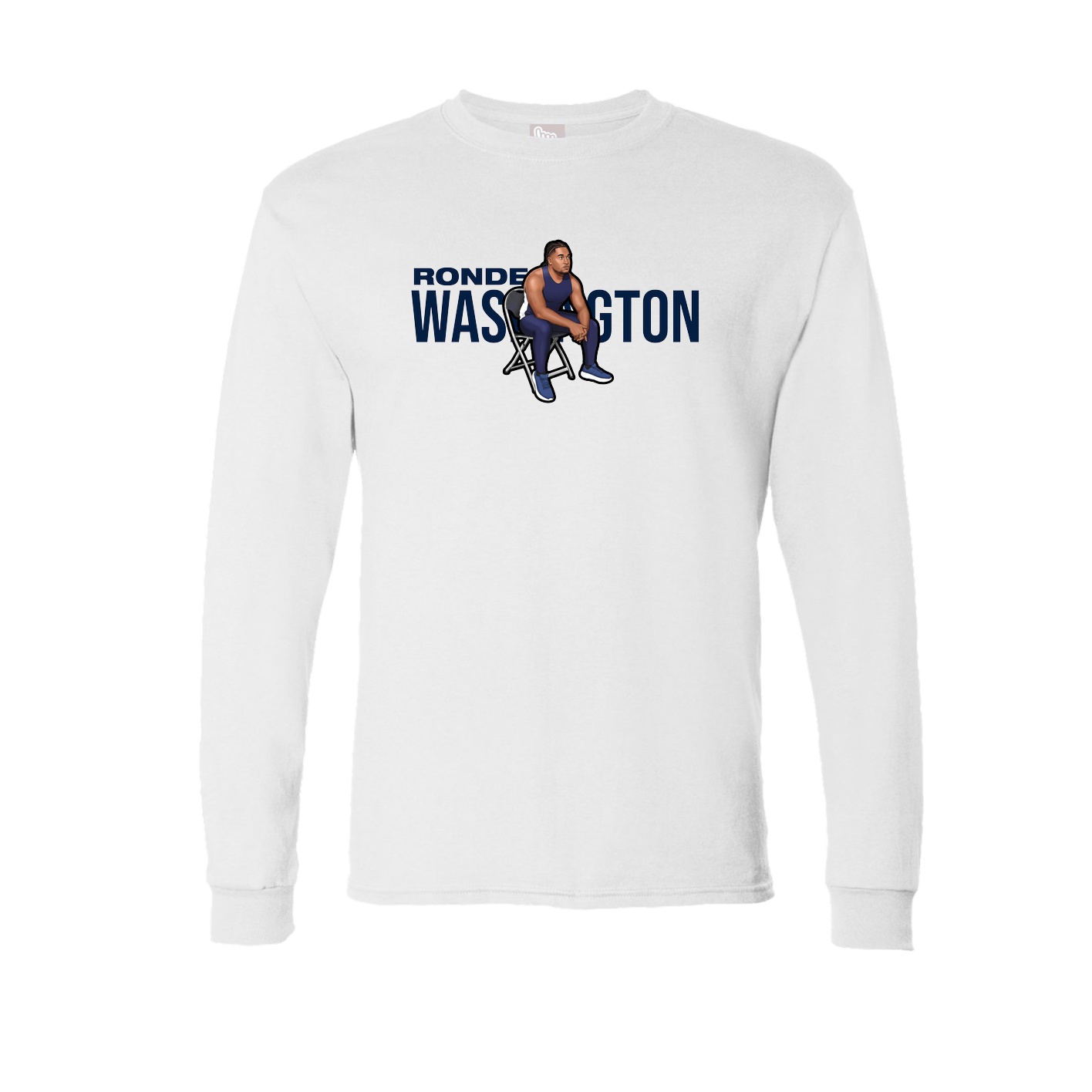 Long Sleeve Tee — Player Name in White
