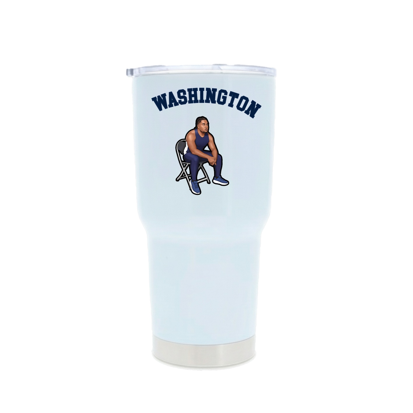 30oz Stainless Steel Tumbler — Shirsey Arch in White