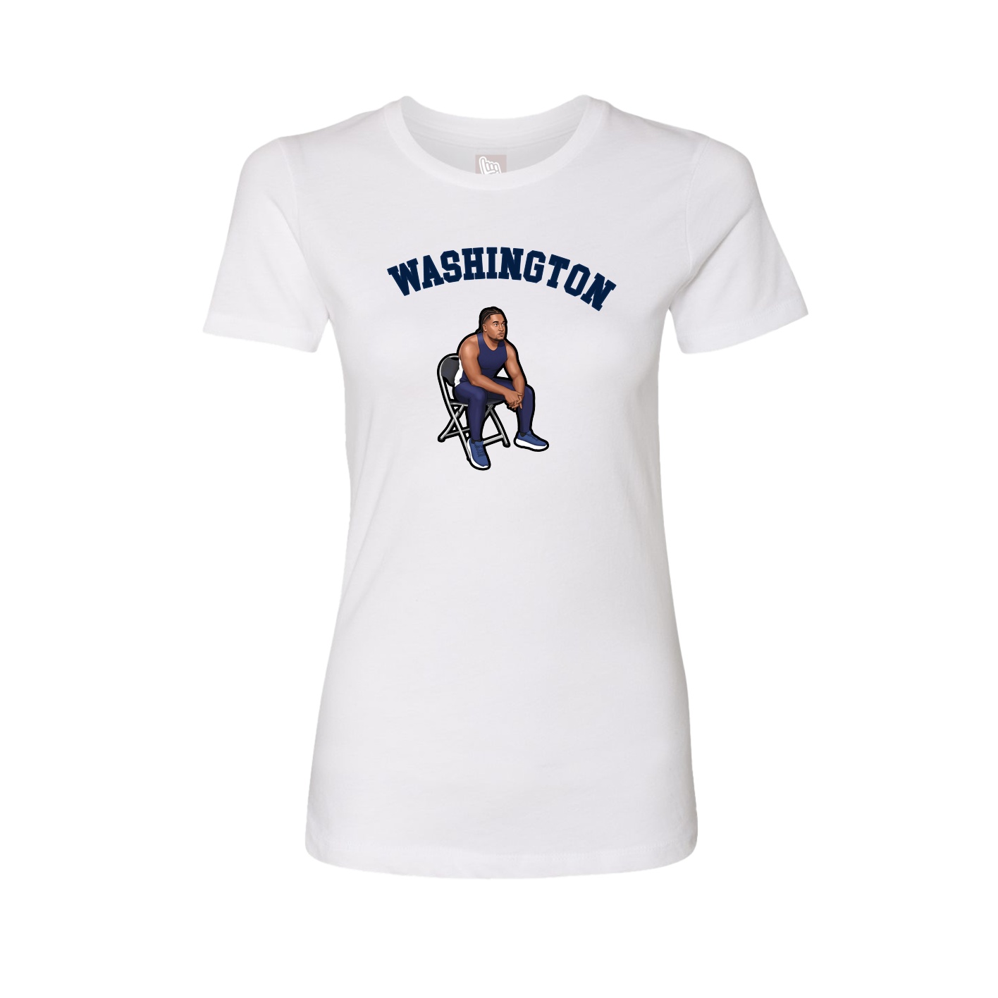 Fitted Women's Tee — Shirsey Arch in White