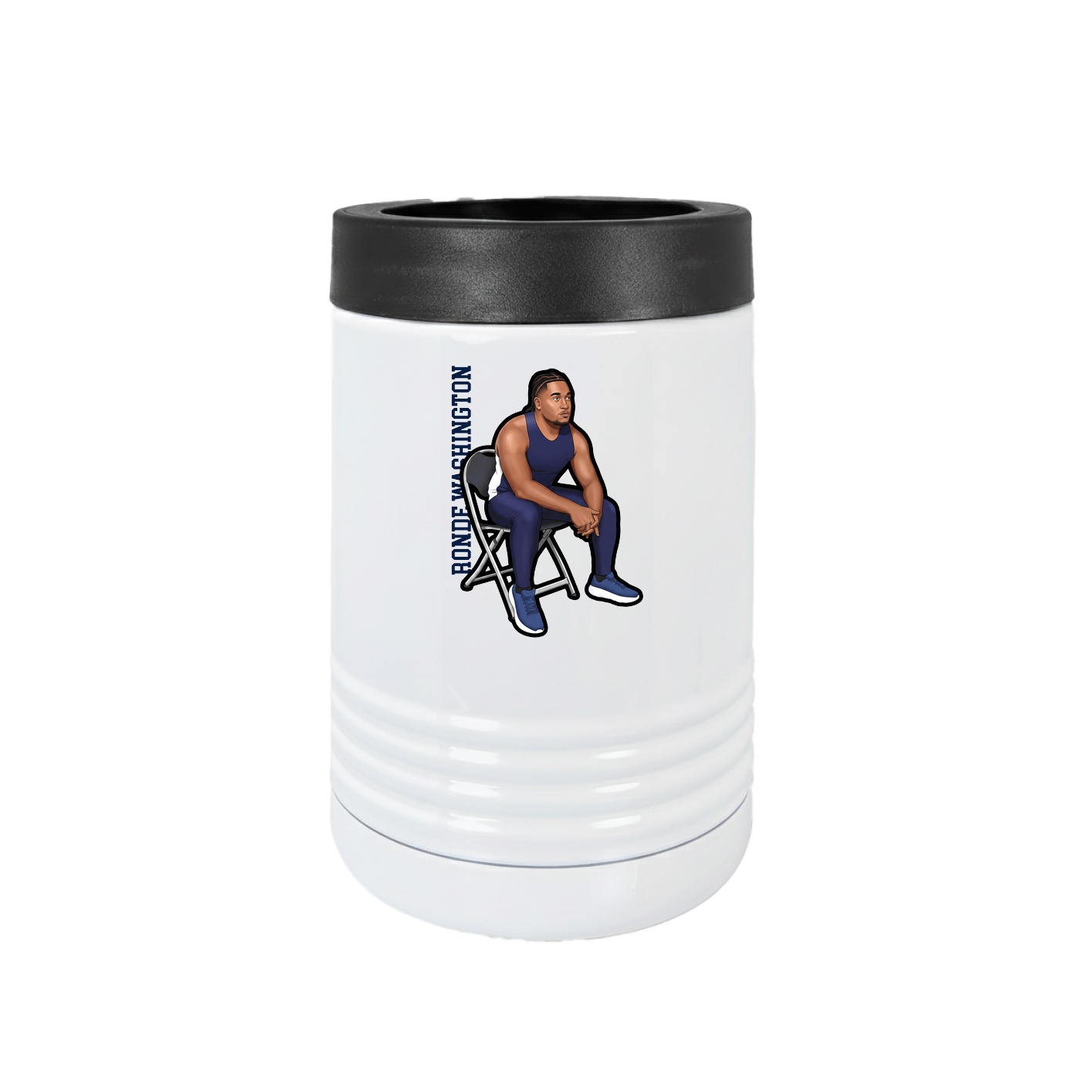 Beverage Holder — Name Vertical in White