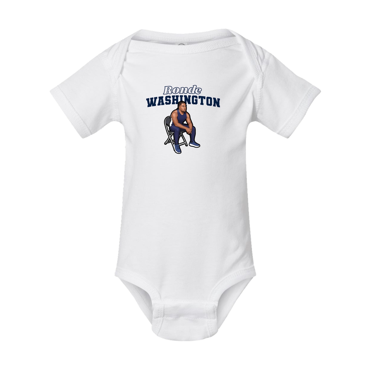 Baby Onesie — Name Arch in White
