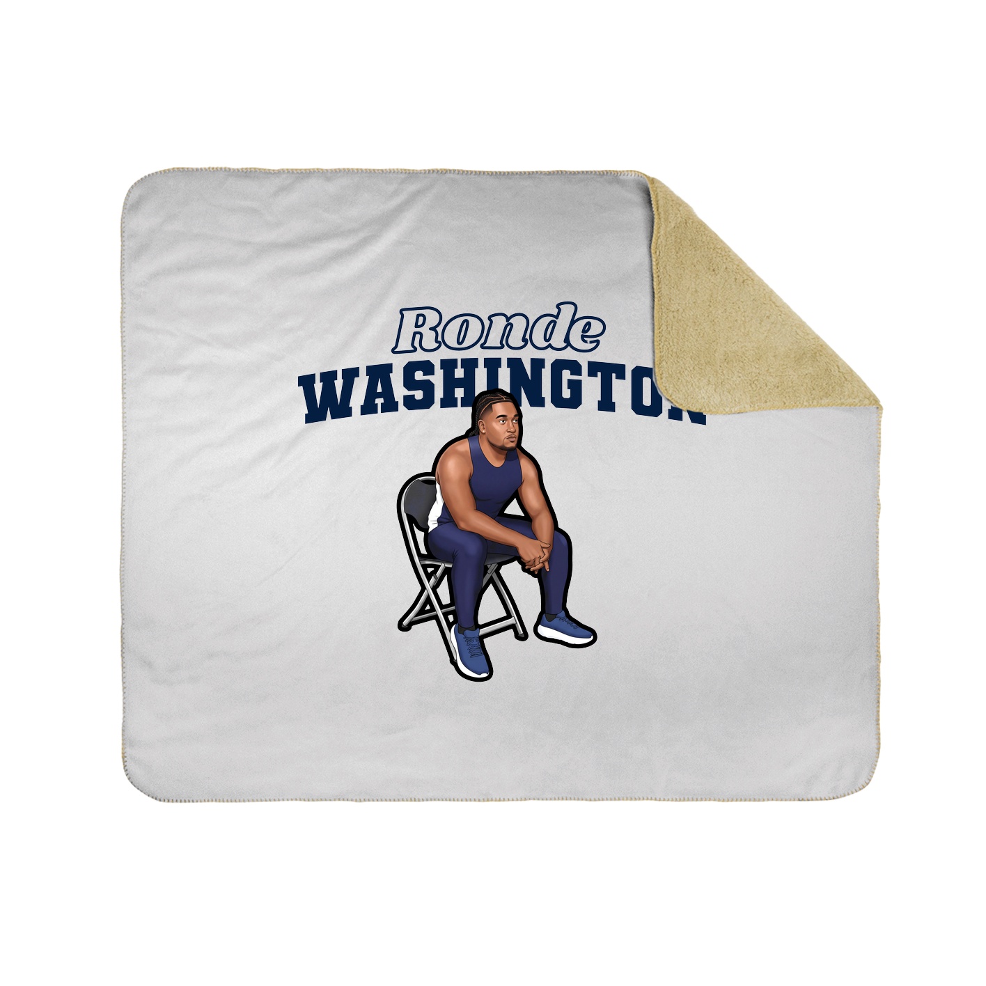 Throw Blanket — Name Arch in White