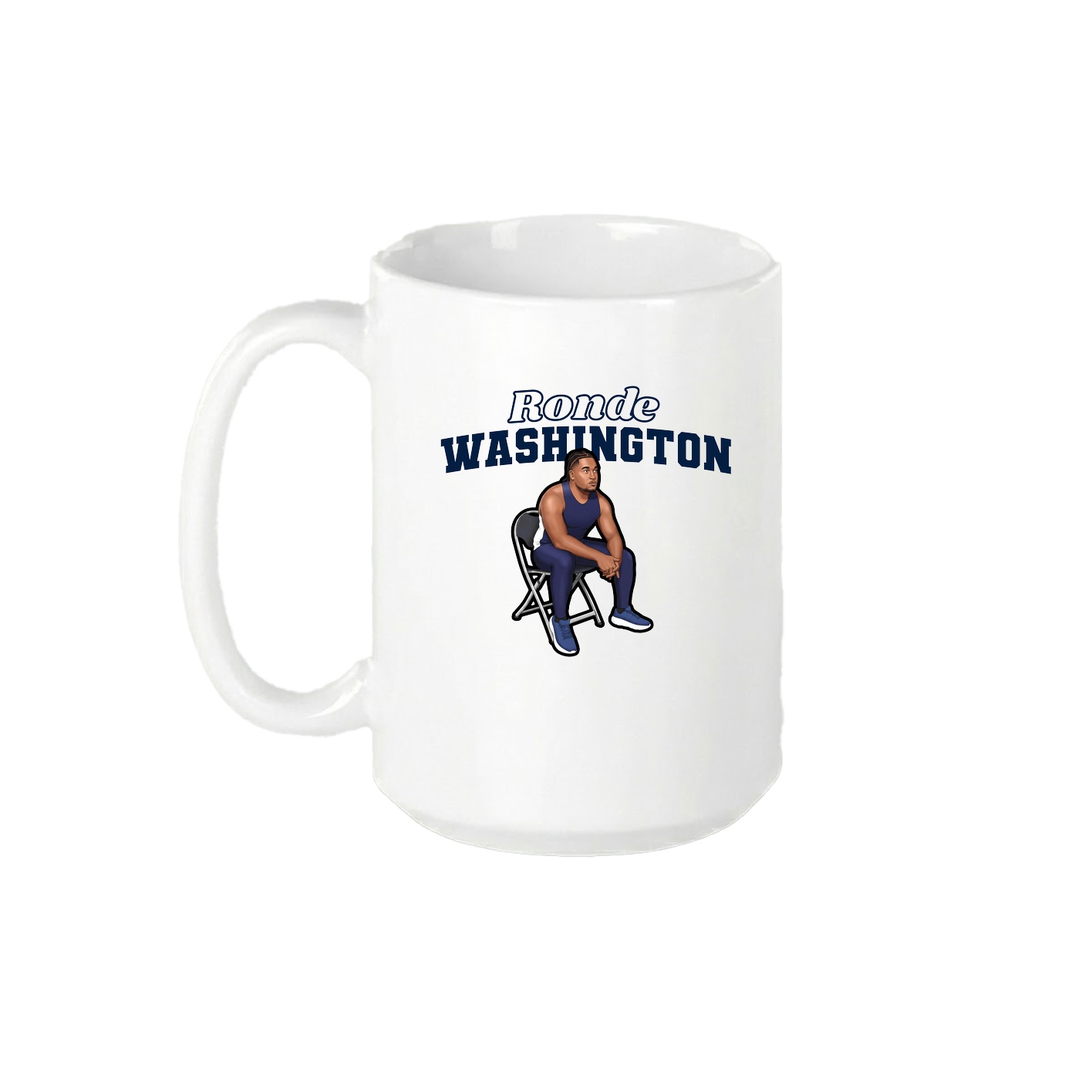 15oz Coffee Mug — Name Arch in White