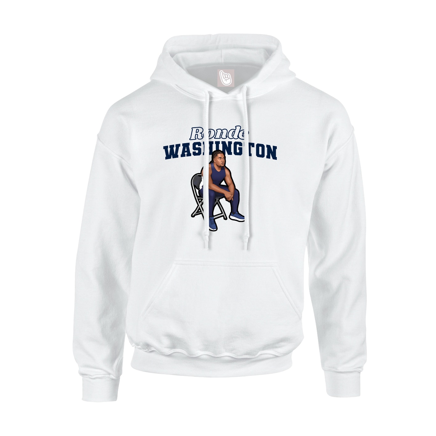 Hoodie — Name Arch in White