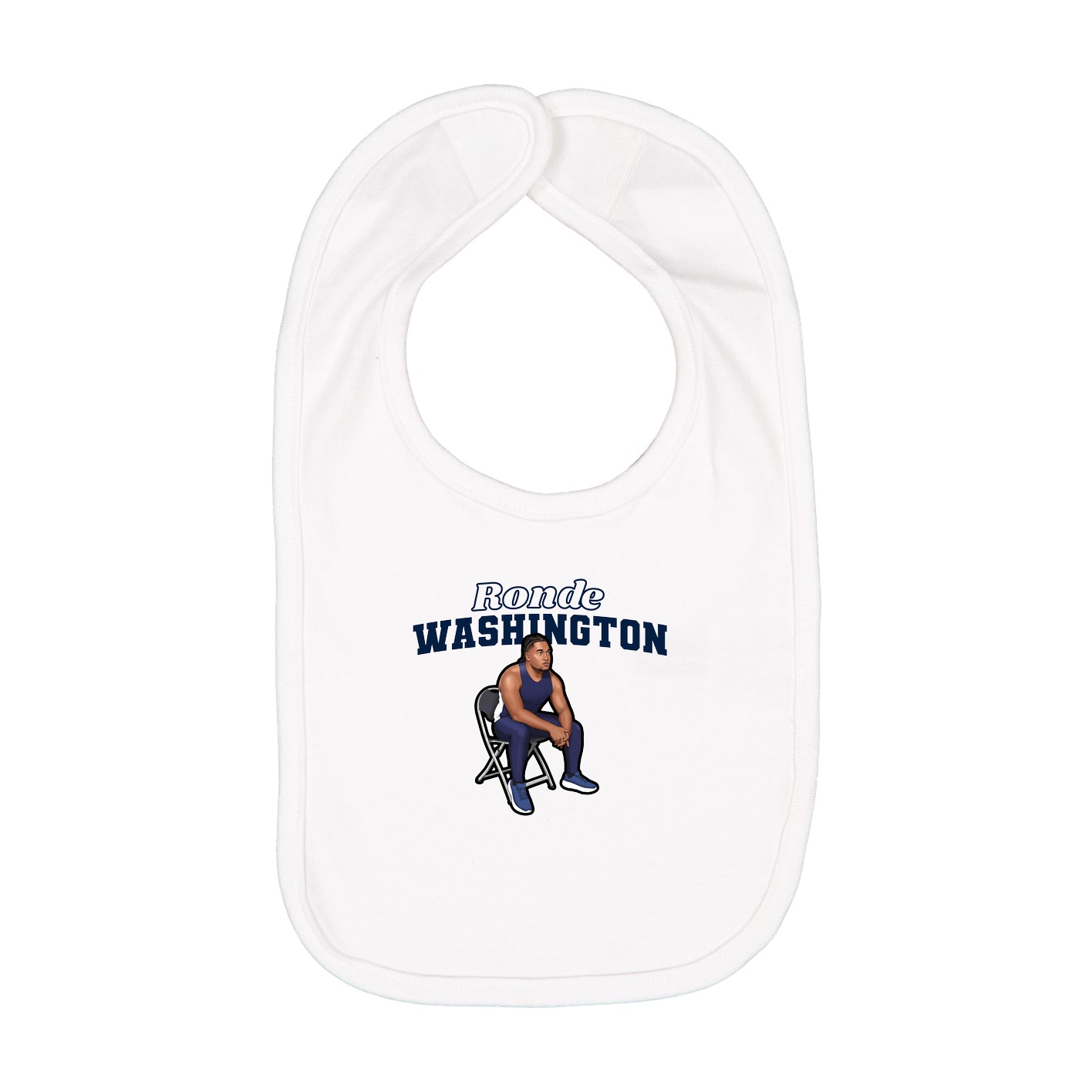 Infant Bib — Name Arch in White