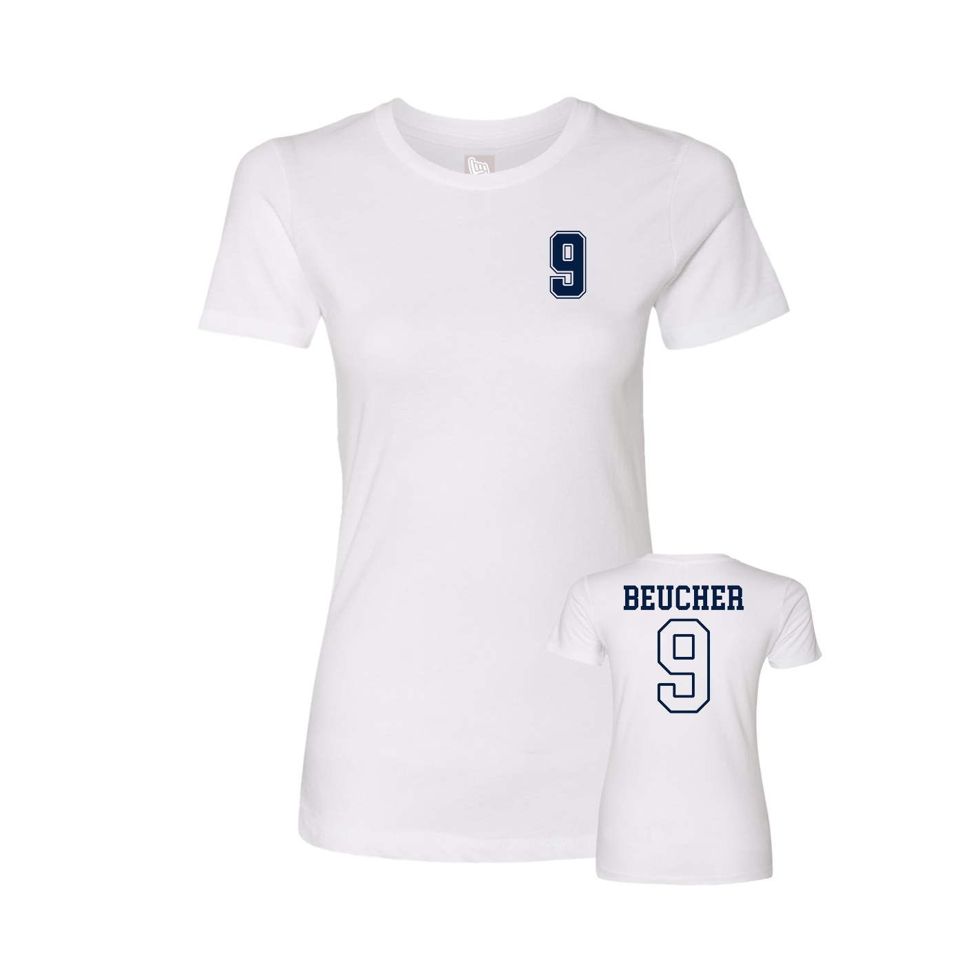 Womens Tee — Chest Back in White